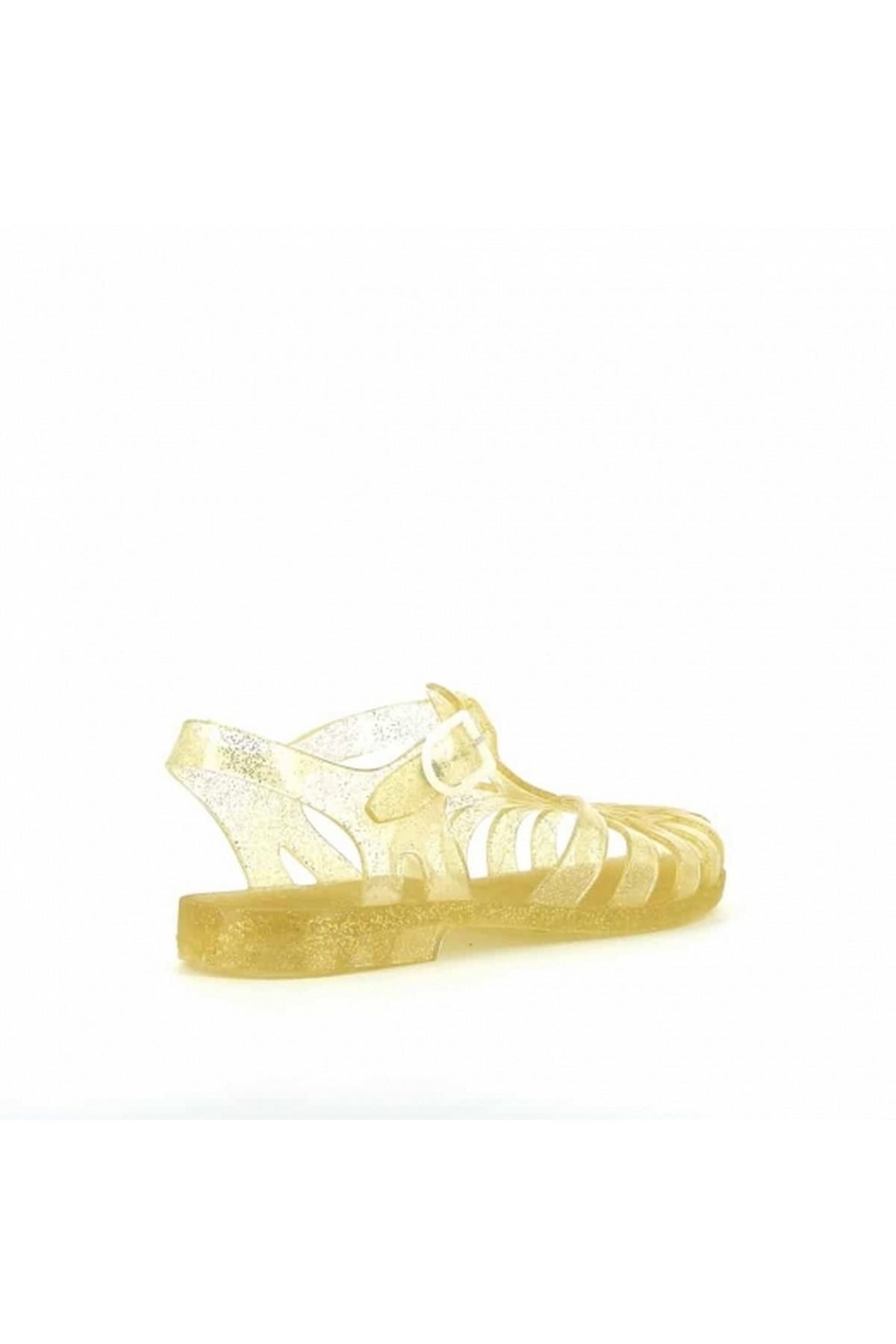 دمپایی طلایی دخترانه و پسرانه بچگانه Sun Kids Sandal Dore Paillet طلا MEDUSE
