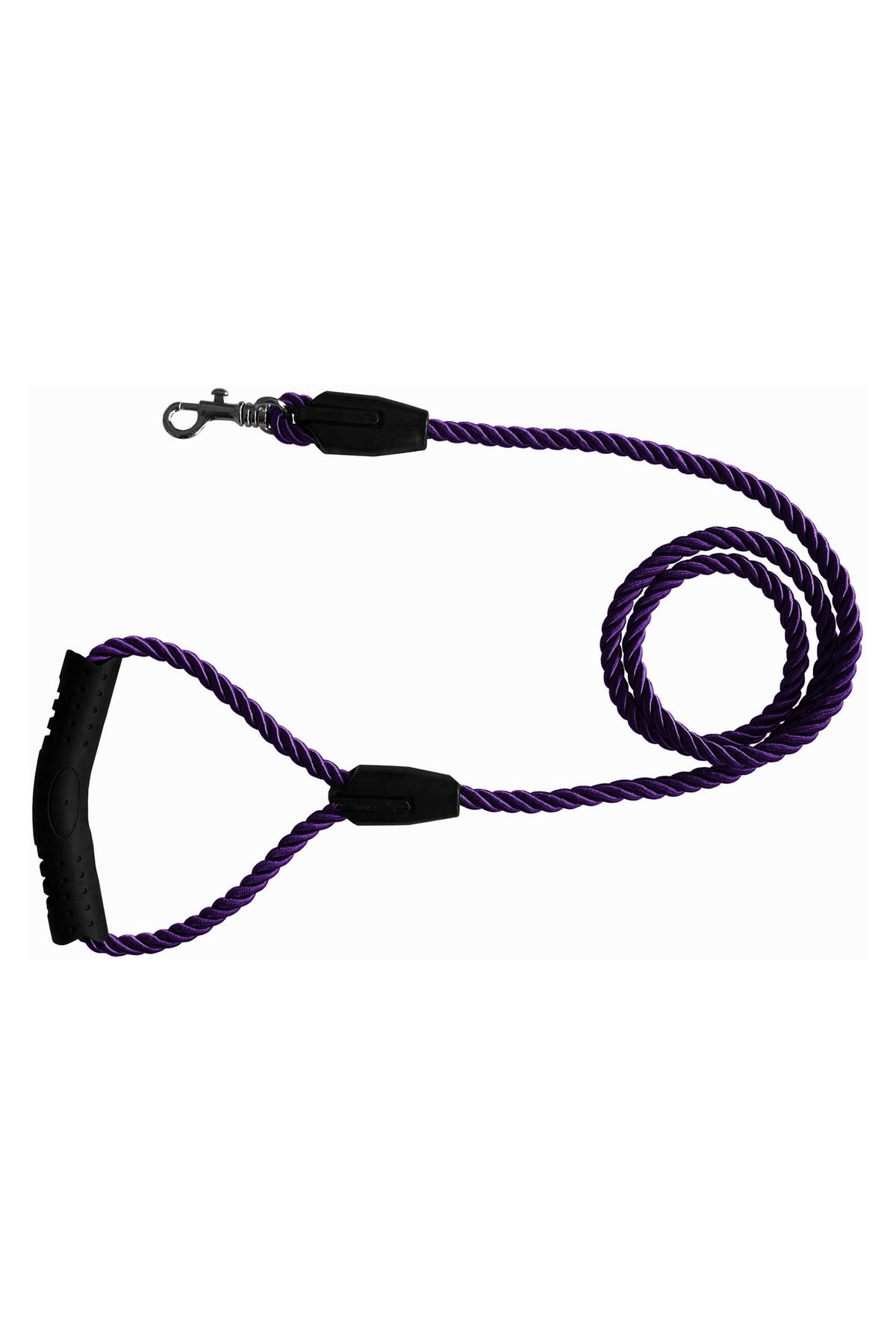 mikudesign Üçlü Sarmallı Köpek Gezdirme Halatı 1 cm-120 cm Mor