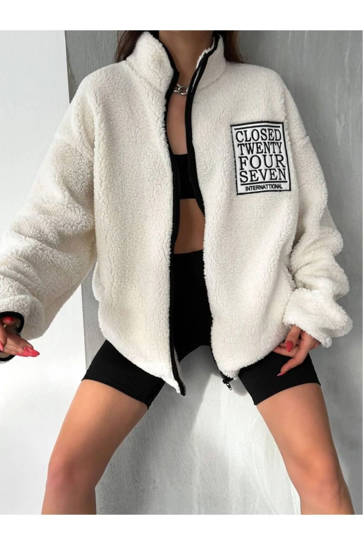 veste en peluche ovale unisex