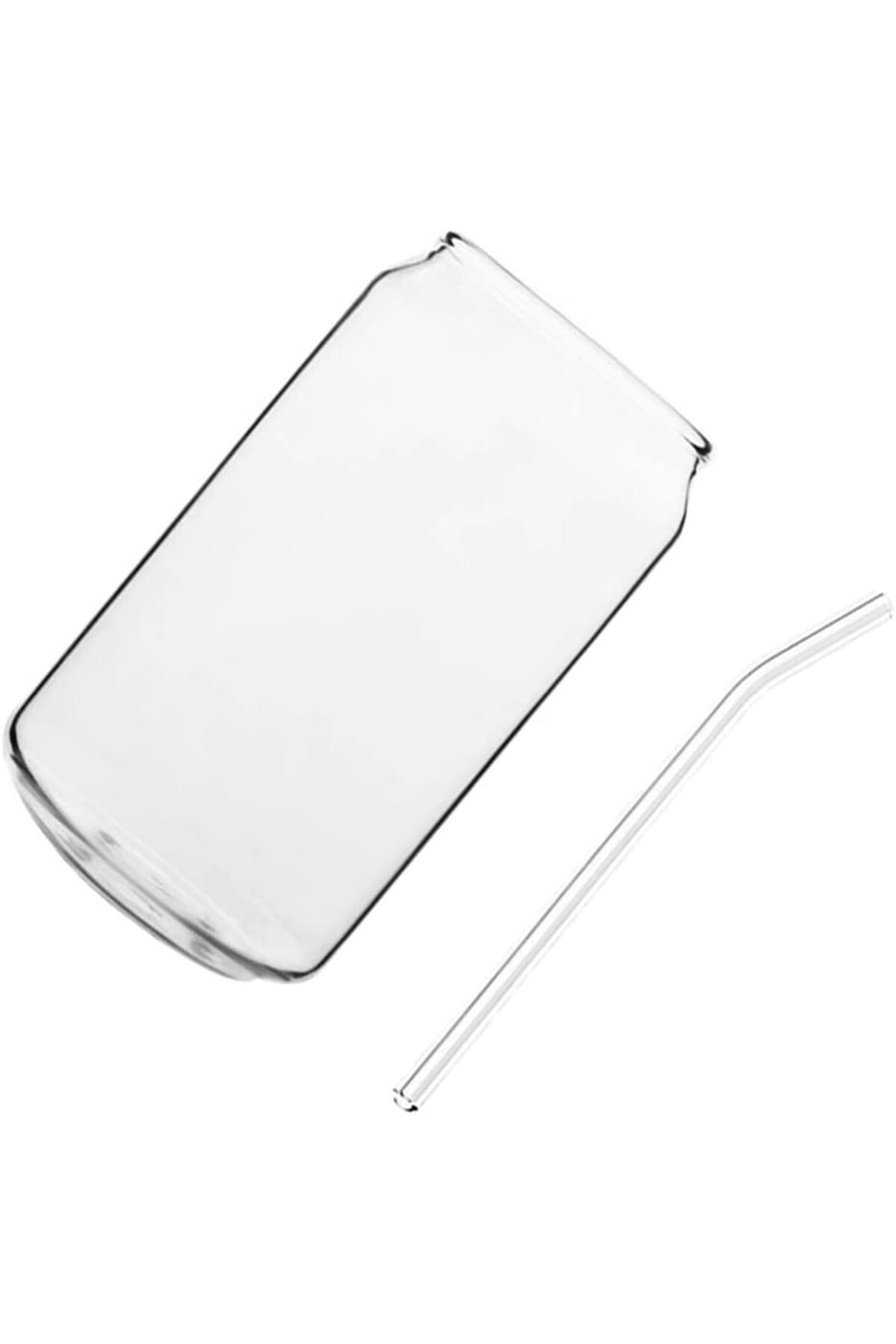 TARIK HOME-340 ml Cola Box - Set of 2 Glass Straw Cups 2