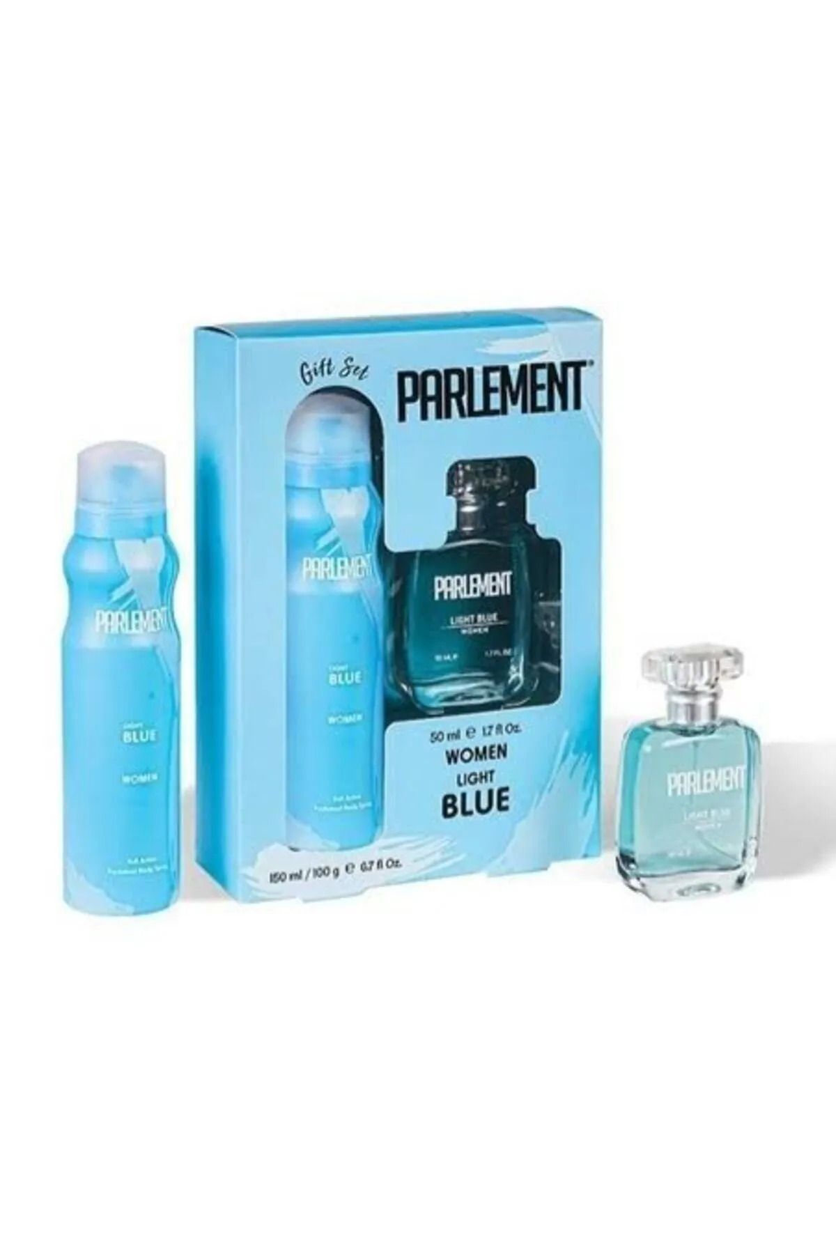 VALORİA Parlement 50 Ml Light Blue Kadın Parfüm + 150 Ml Deodorant Seti