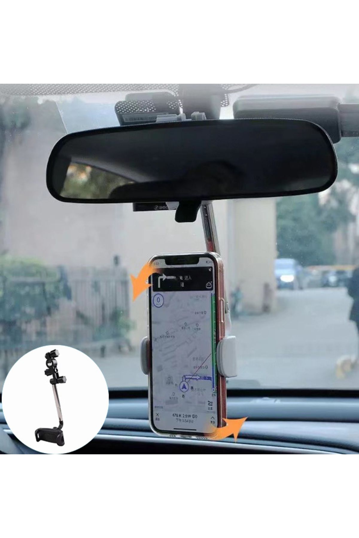 SANSERA Araba Dikiz Aynasına Takılan Akrobat Telefon Tutucu
