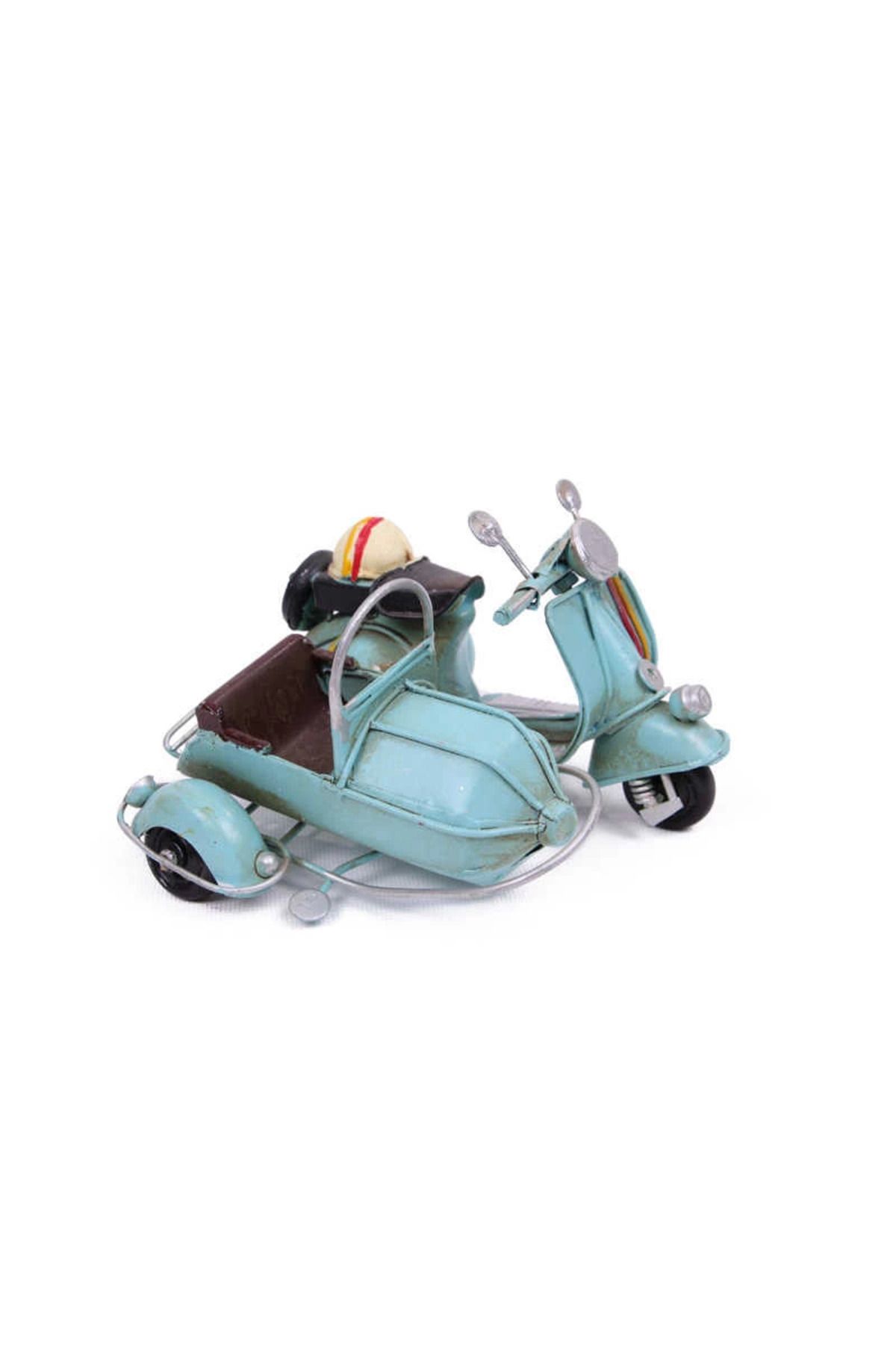 Evinso Dekoratif Metal Scooter Sepetli