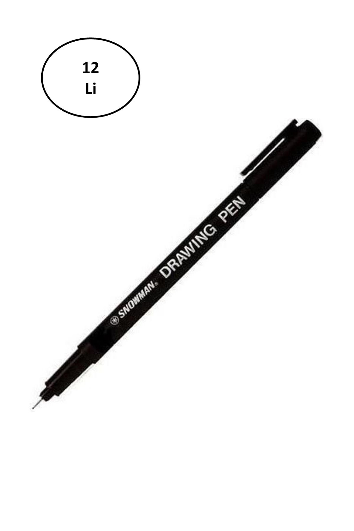 Snowman-2 Black Technical Drawing Pencils - Pack of 12 1