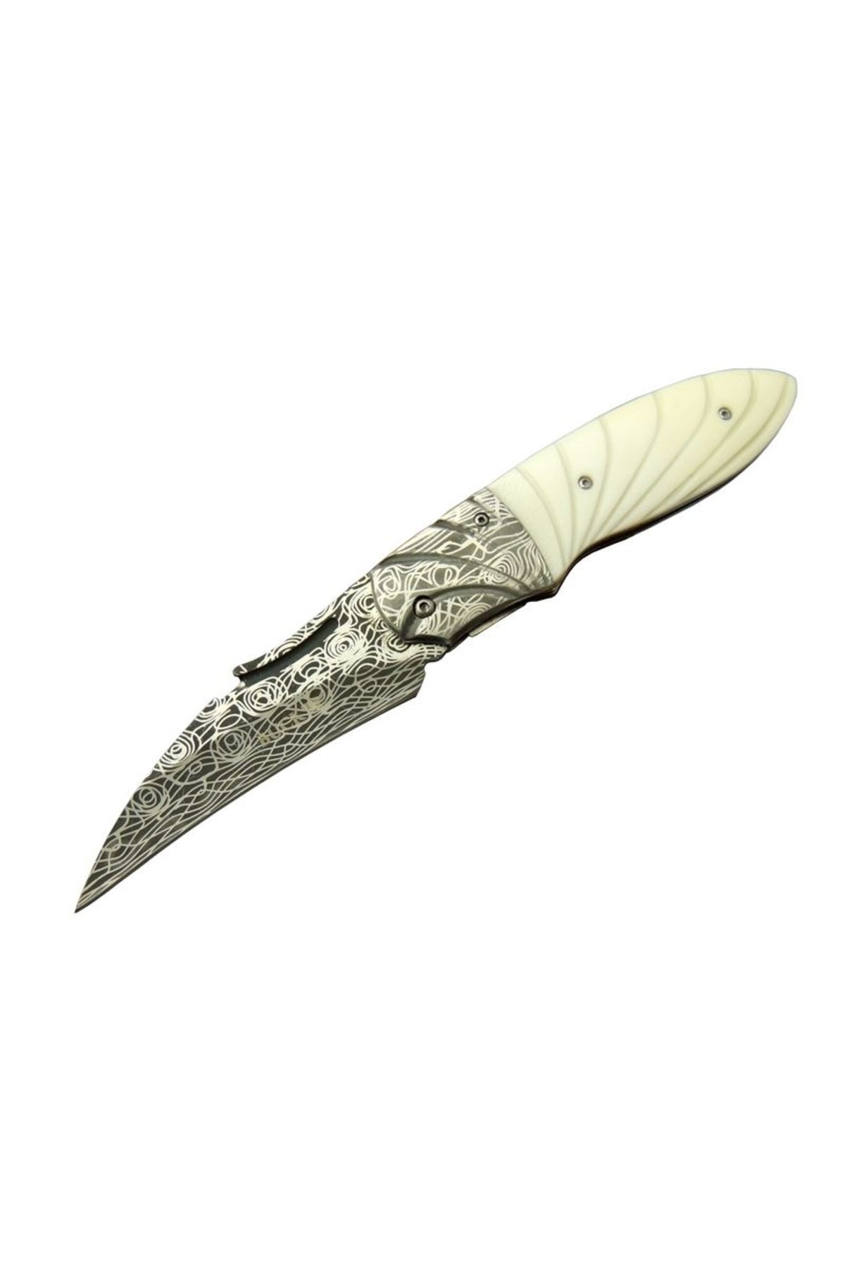 Skygo Buck Knives DMS BK-3208 Carves Damascus Kamp Çakı 23 cm - Kılıflı, Kutulu