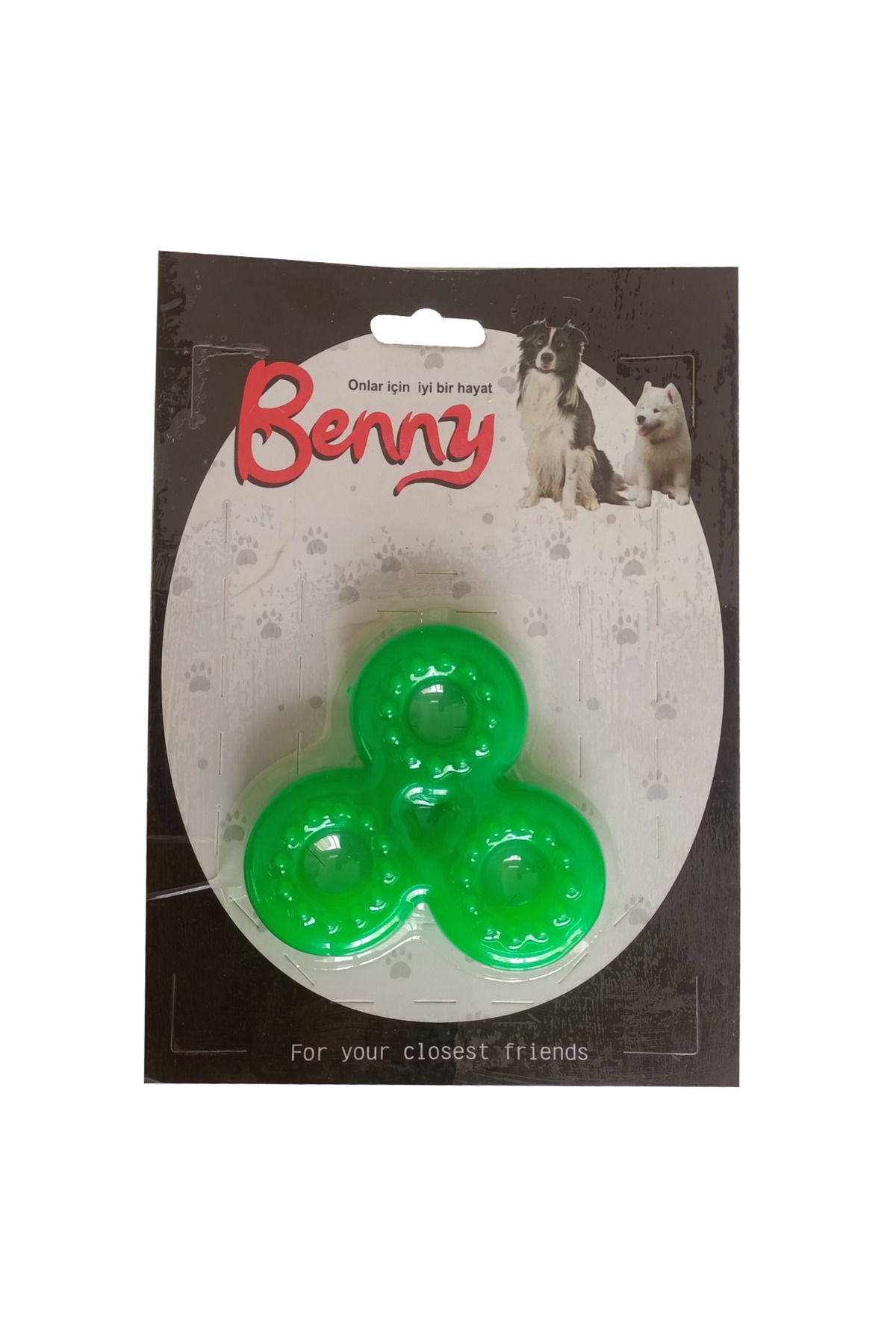 OEM Benny Köpek Oyuncağı Üçlü Halka 9 x 9 cm Yeşil