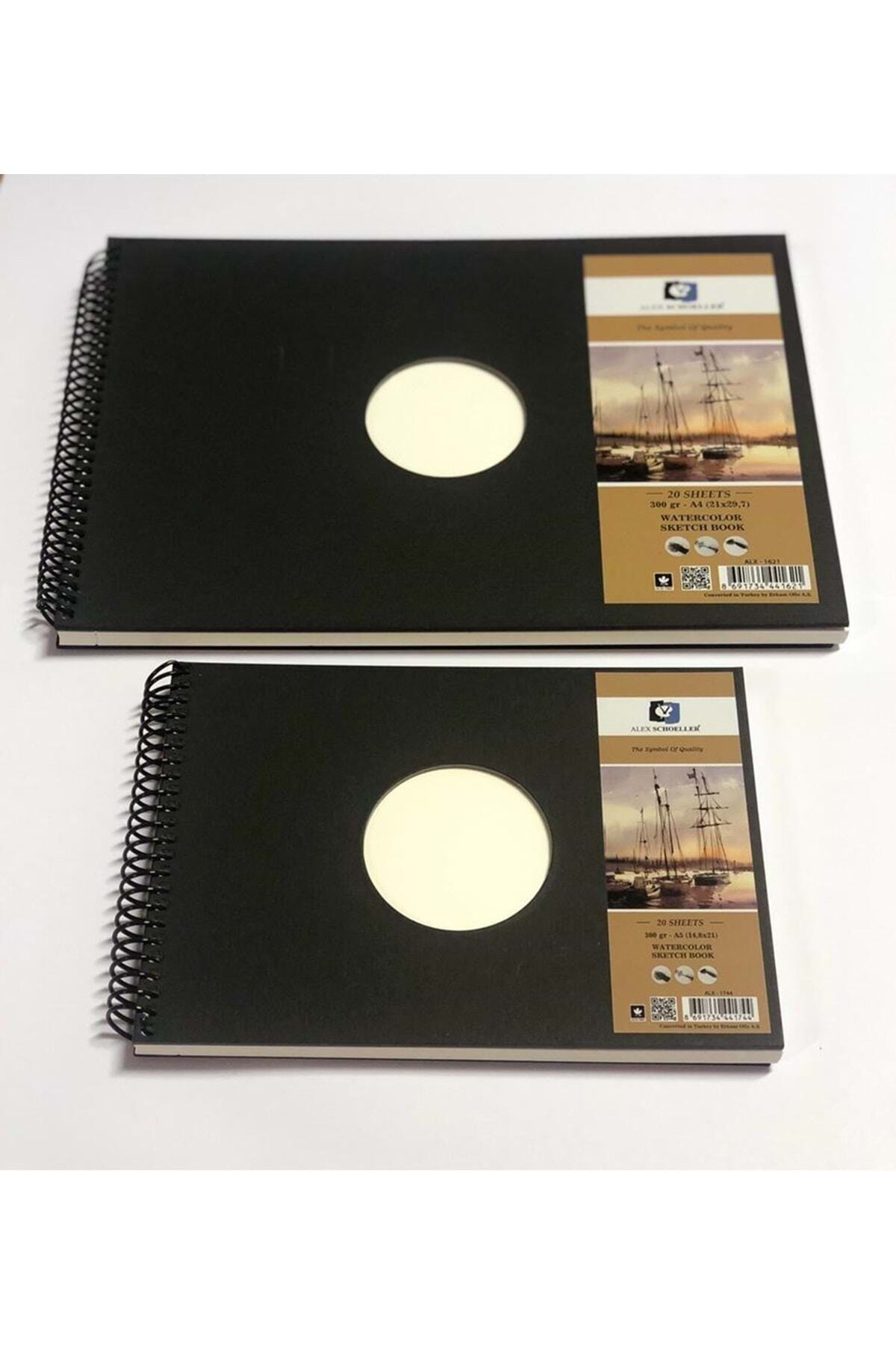 Alex Schoeller A5 Spiralli Sulu Boya Defteri 20 Yp