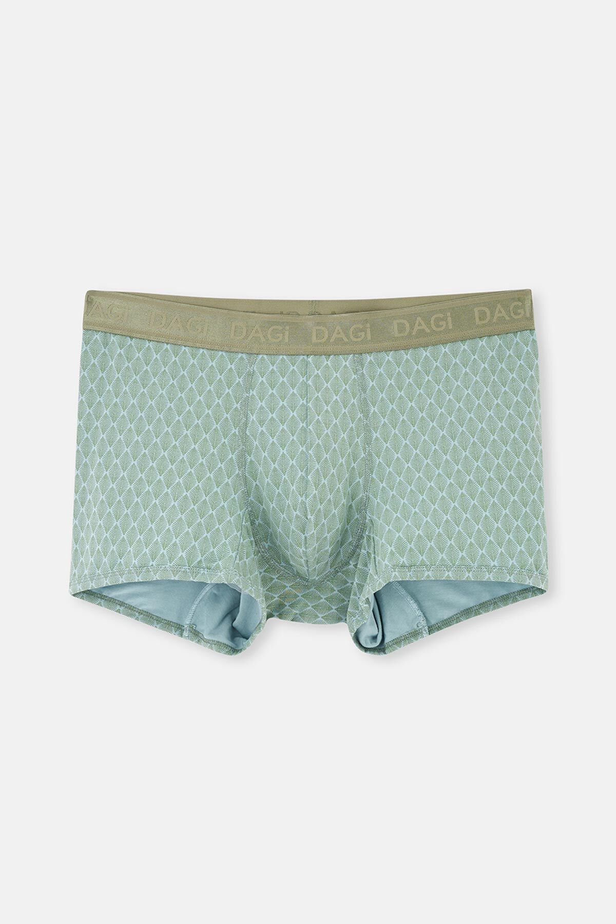 Dagi-Hellkhaki-Hellblau 4210 2-teilige gemusterte Micro-Modal-Boxershorts 2