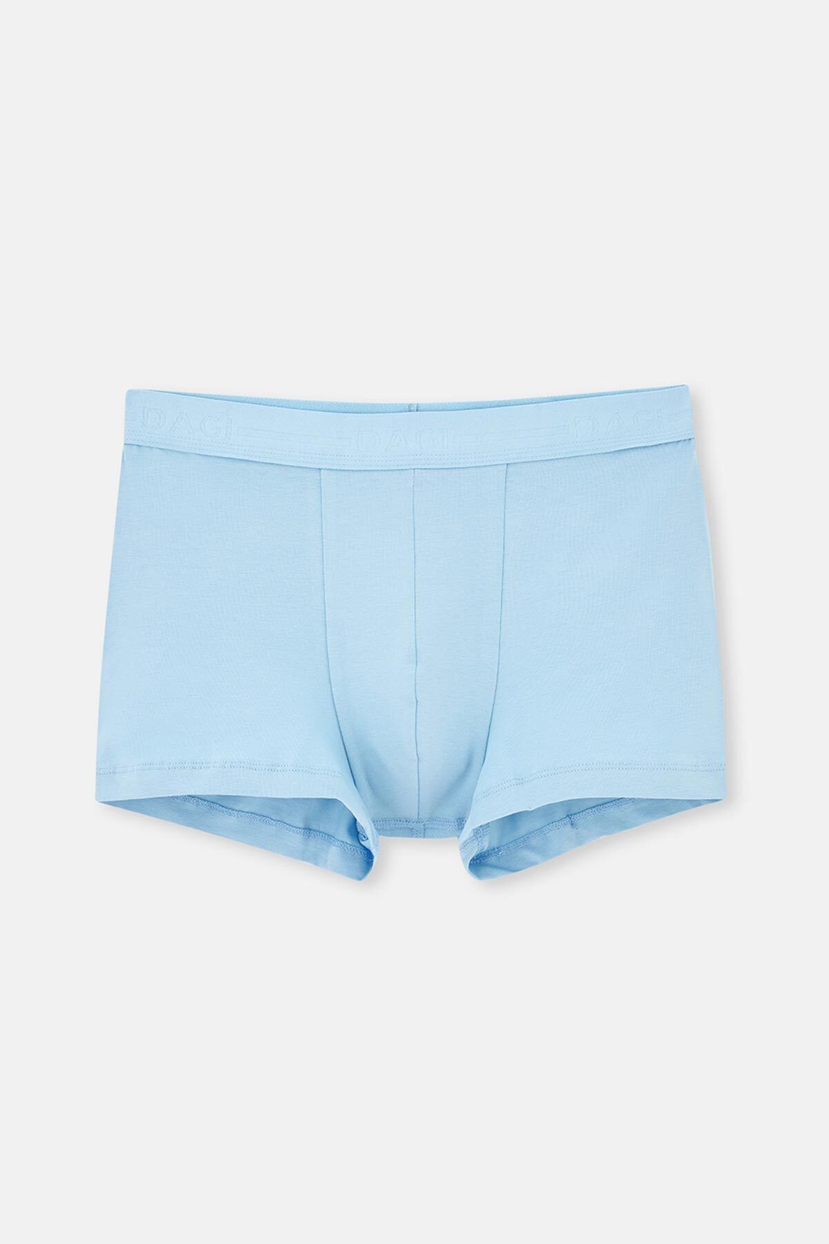 Dagi-Light Blue-Blue 5210 3-Piece Plain Cotton Boxers 6