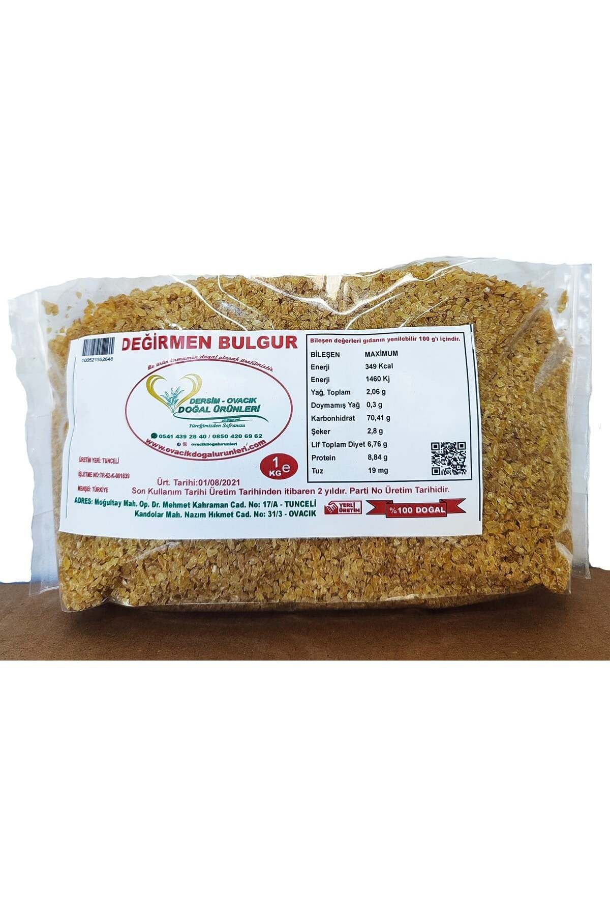 DERSİM OVACIK DOĞAL ÜRÜNLERİ OVACIK DOĞAL EV BULGURU(1KG)