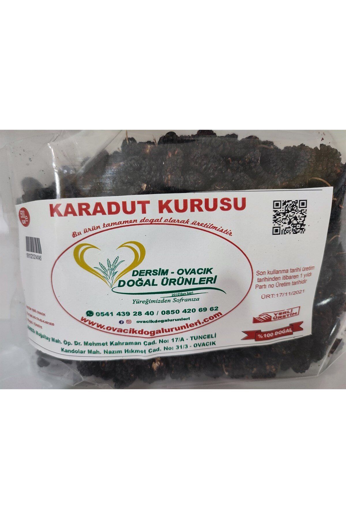 MUNZURELLA KARADUT KURUSU (500GR)