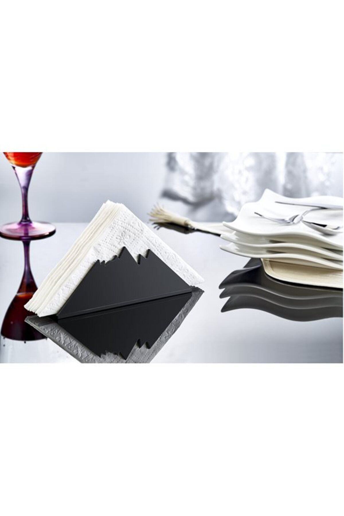 mikudesign Dekoratif Dağı Görünümlü Plastik Lüks Peçetelik