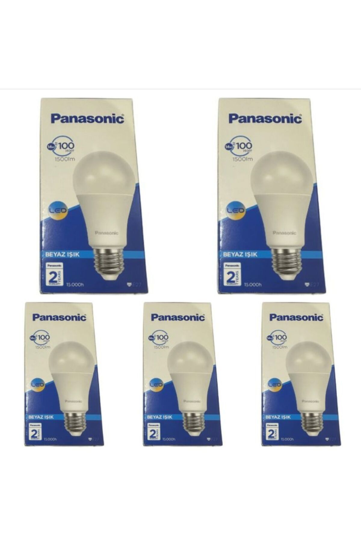 PANASONIC Led Lamba 5 Adet 14w -100w E27 1500 Lümen Beyaz Işık Flora Elektromarket