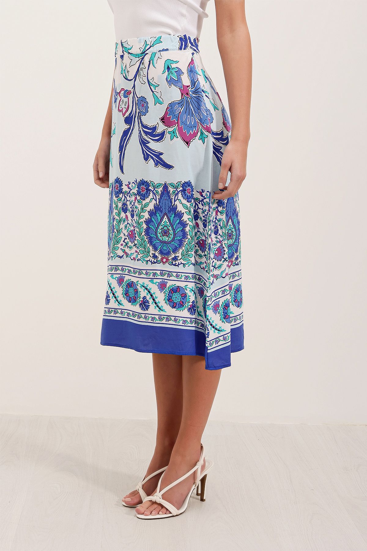 Bigdart-1899 Patterned Midi Skirt - Saks 3