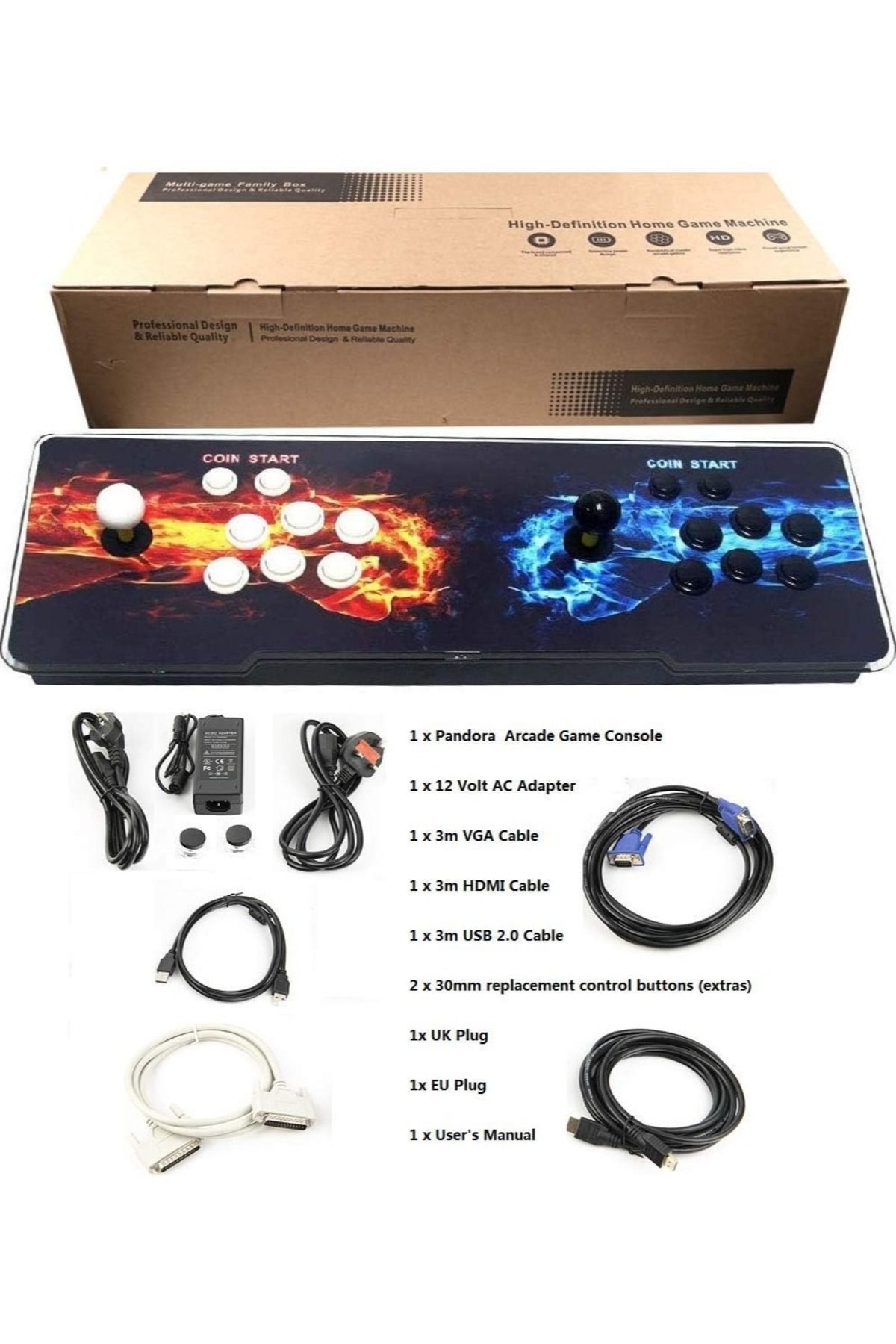 DubaiGallery-Pandora E-Sport Box Online Battle Support WiFi 3D Arcade Game Console 12000 in 1 with 300 3D Game 1