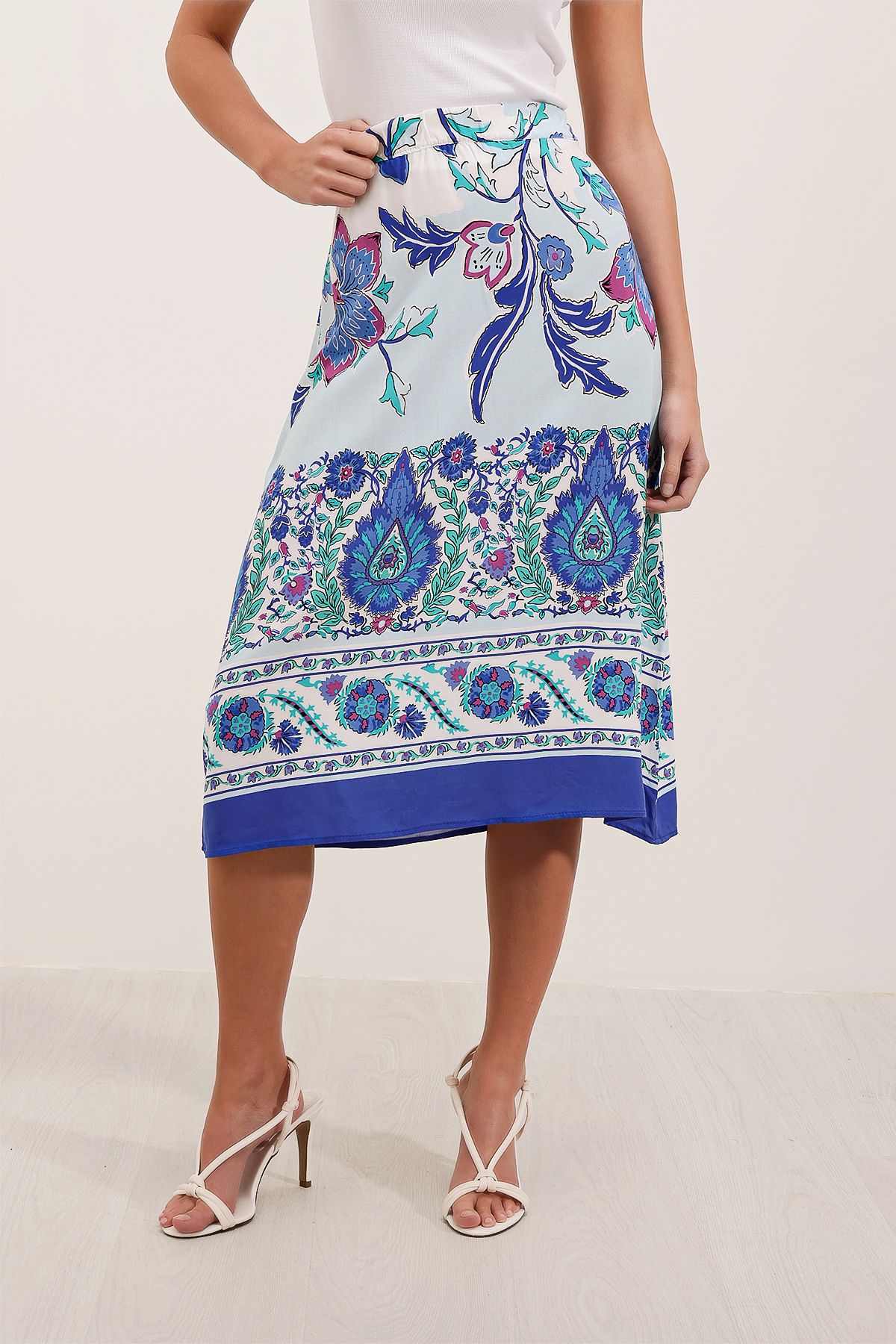 Bigdart-1899 Patterned Midi Skirt - Saks 2