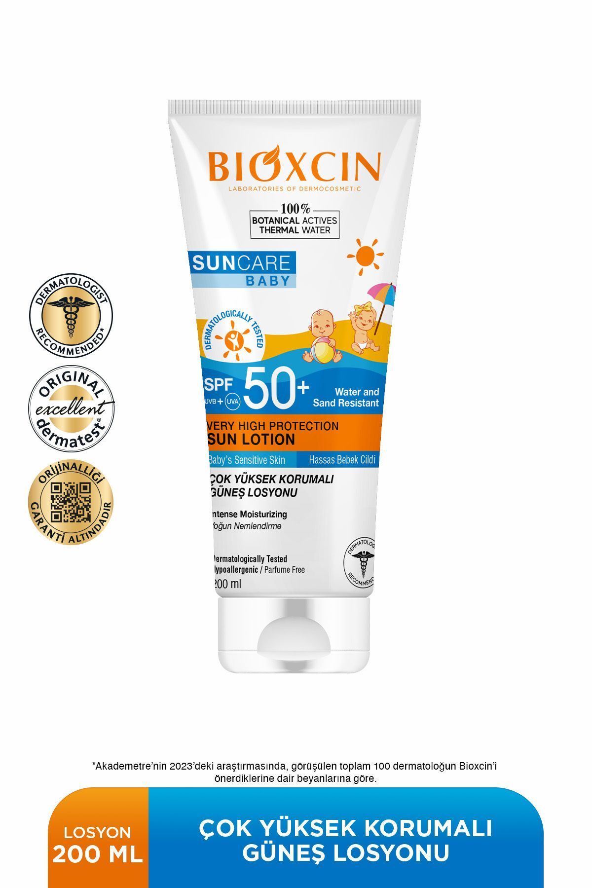 Bioxcin Sun Care Hassas Ciltler Için Çok Yüksek Korumalı Mineral Güneş Kremi Bebek 50 Spf 100 ml