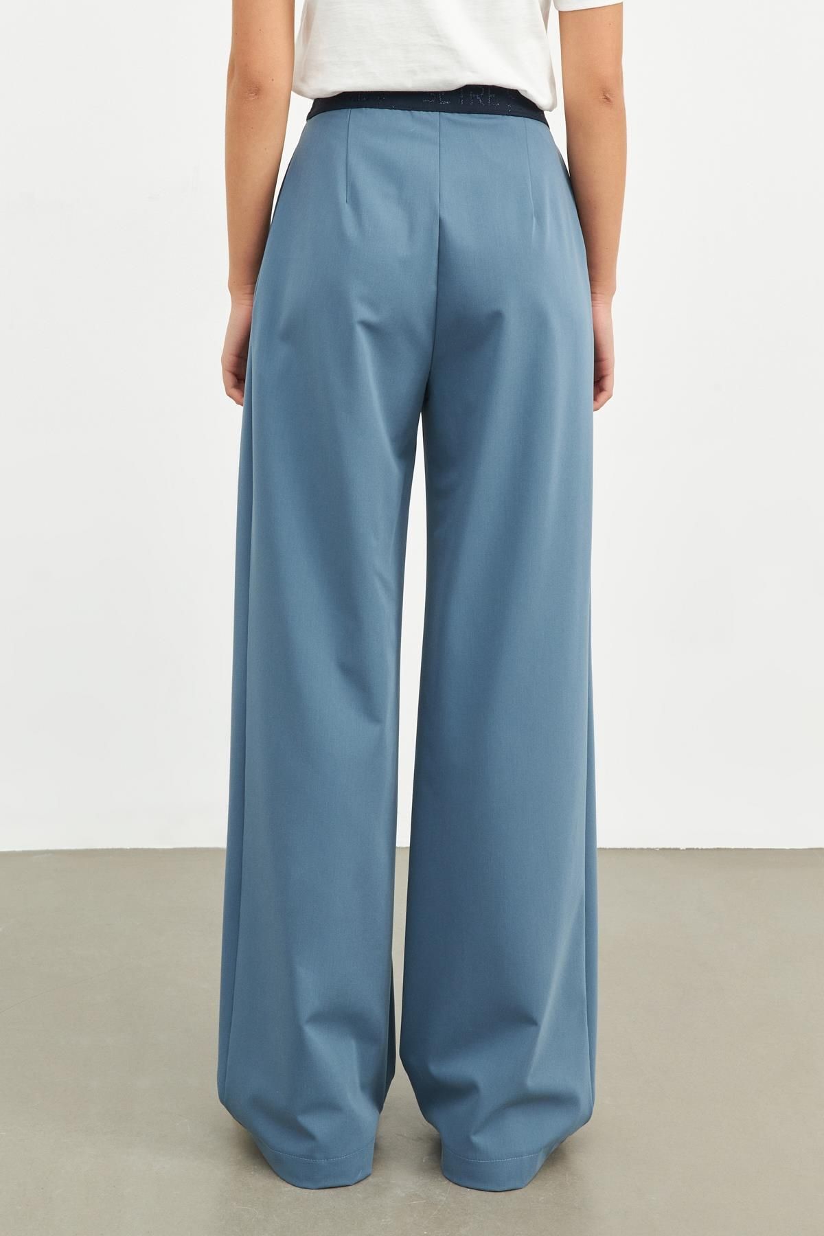 Setre-Blue Wide Cut Trousers 3