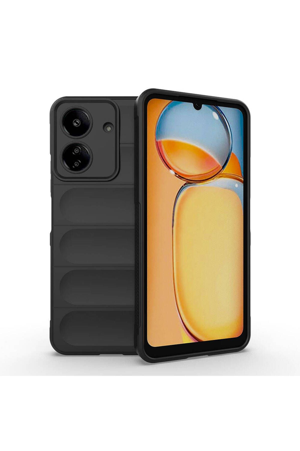 Coverzone Xiaomi Redmi 13C İle Uyumlu Kılıf TPU Oyuklu Arka Yüzey Z-Etnik Esnek O-tto Prime