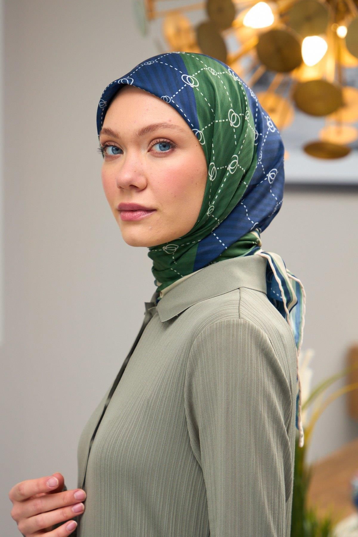 İpekhan-Harmony Collection Soft Scarf Dark Green 1176-05 2