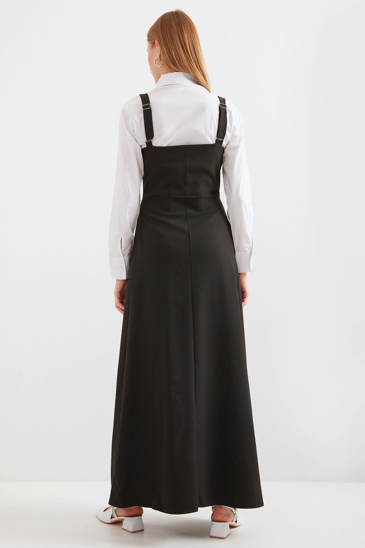 Bigdart-Schwarzes langes Salopetkleid Modell 2490 5