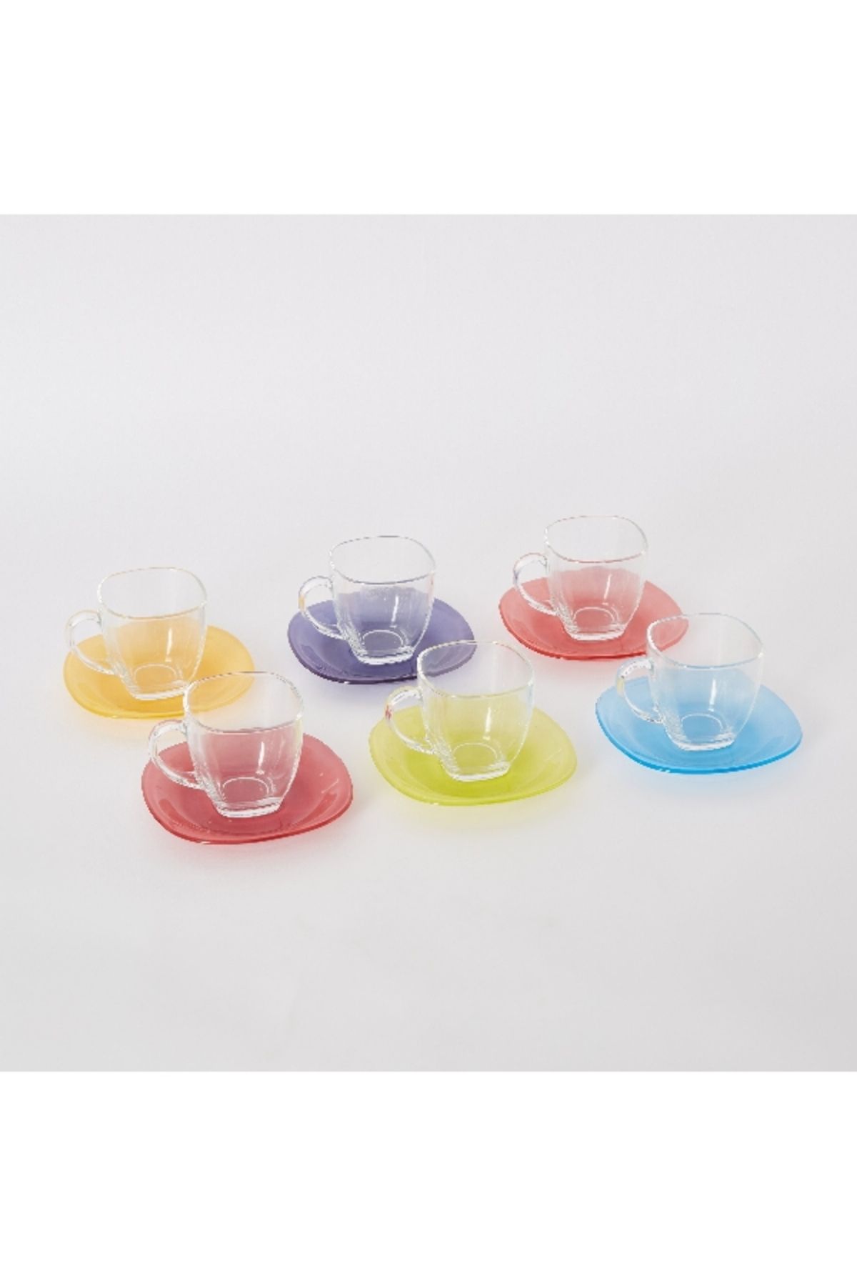 Luminarc-Pearl Carina Rainbow 12-Piece Cup and Saucer Set 5