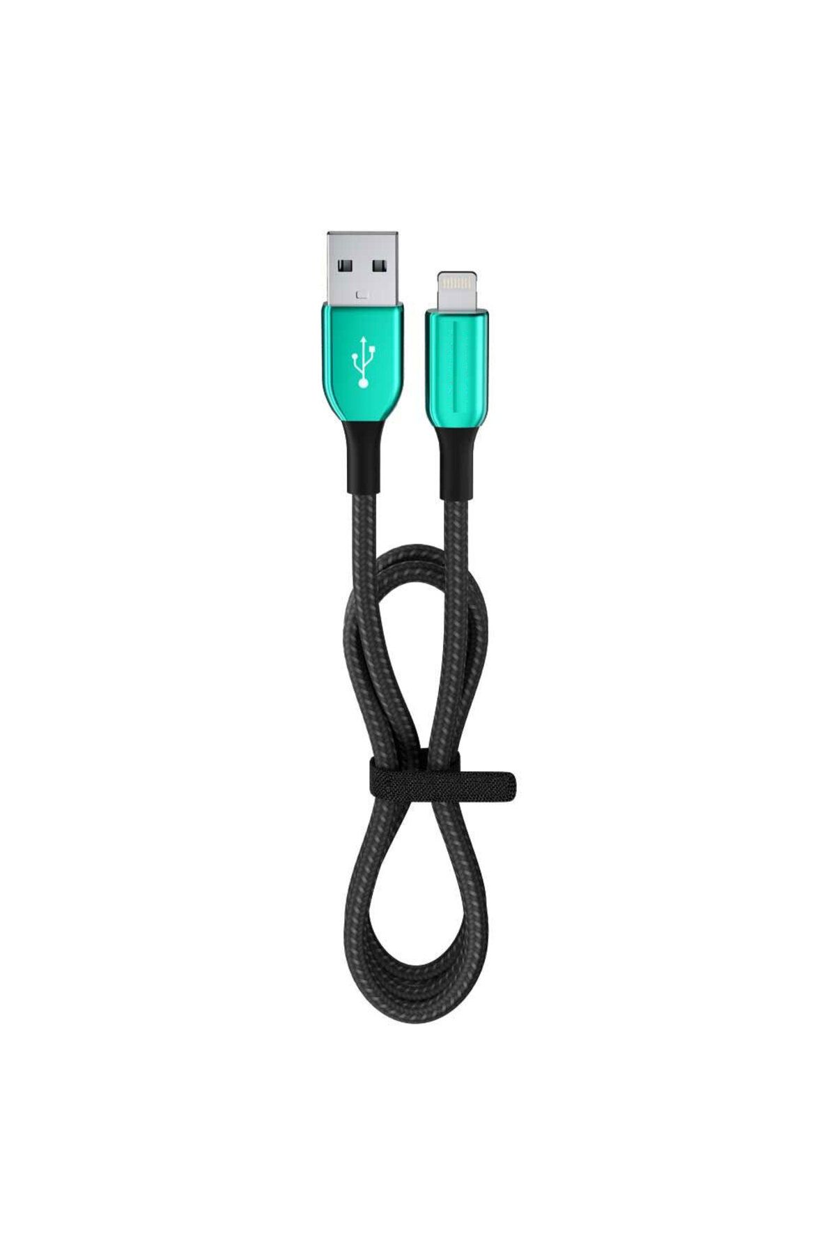 DENİZBİLİŞİM 12 Watt 2.4A Usb-A To Lightning 1.2M Hızlı Şarj Kablosu Yeşil Fc35