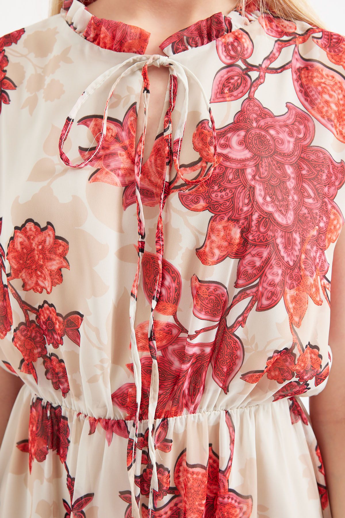 Bigdart-2503 Rochie din Sifon Model Rodie - Maneca Zero 5