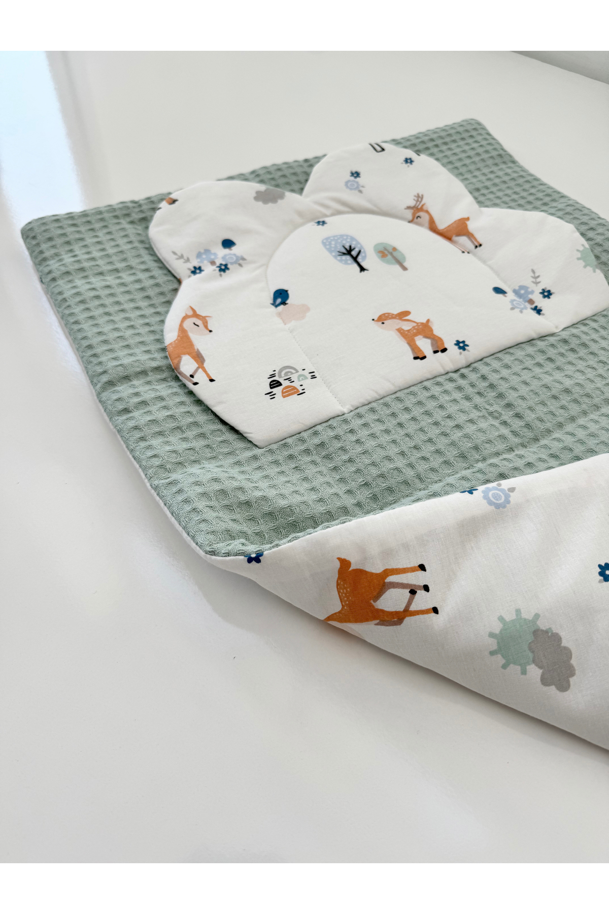 Jaju Baby Wafle Pike Kumaş Ceylan Tasarım Altaçma Minderi fotoğrafı 2 (önizleme)