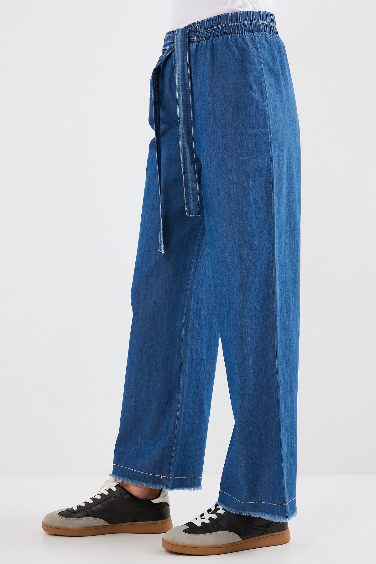 Bigdart-6469 Pantaloni de blugi cu picioare late - Albastru închis 4