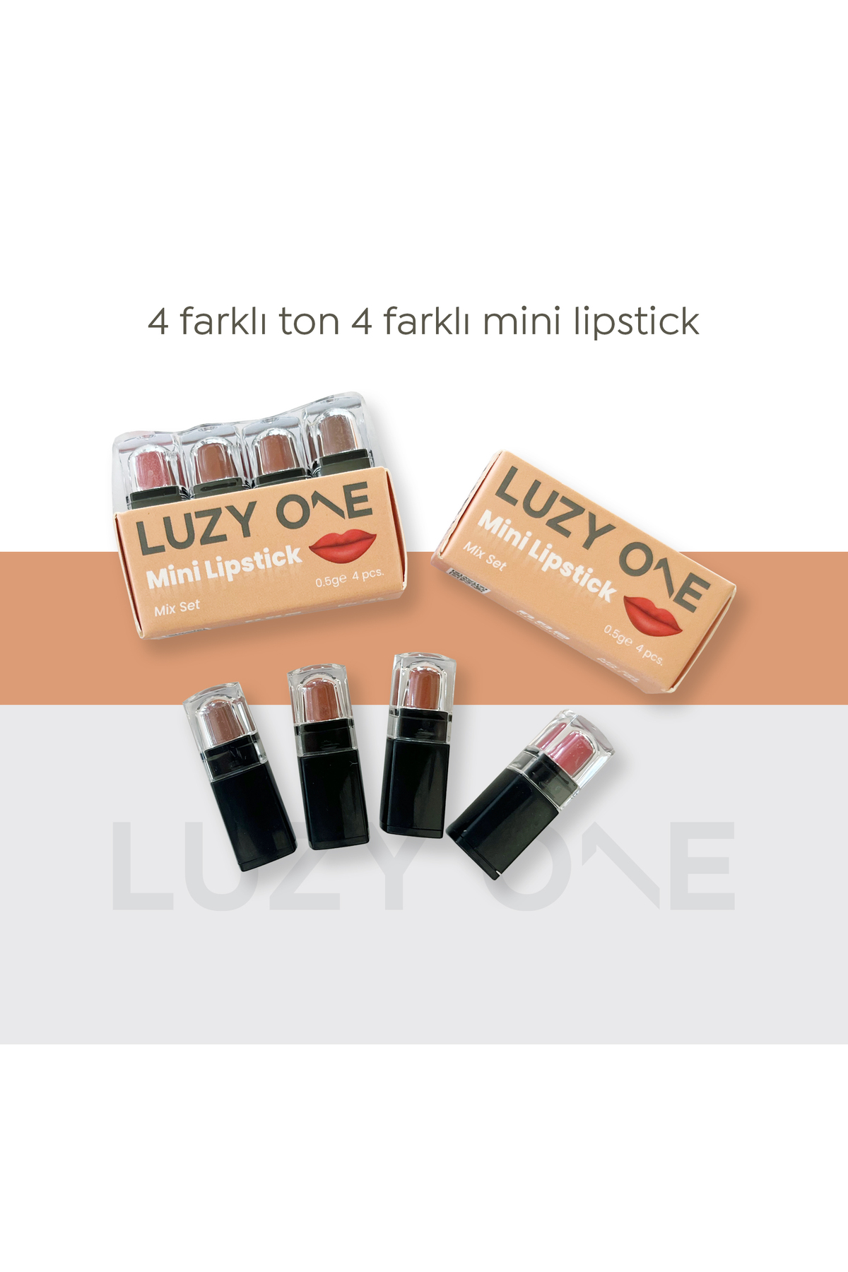 LUZY ONE MİNİ LİPSTİCK MİX SET 0,5G 4PCS NO 02