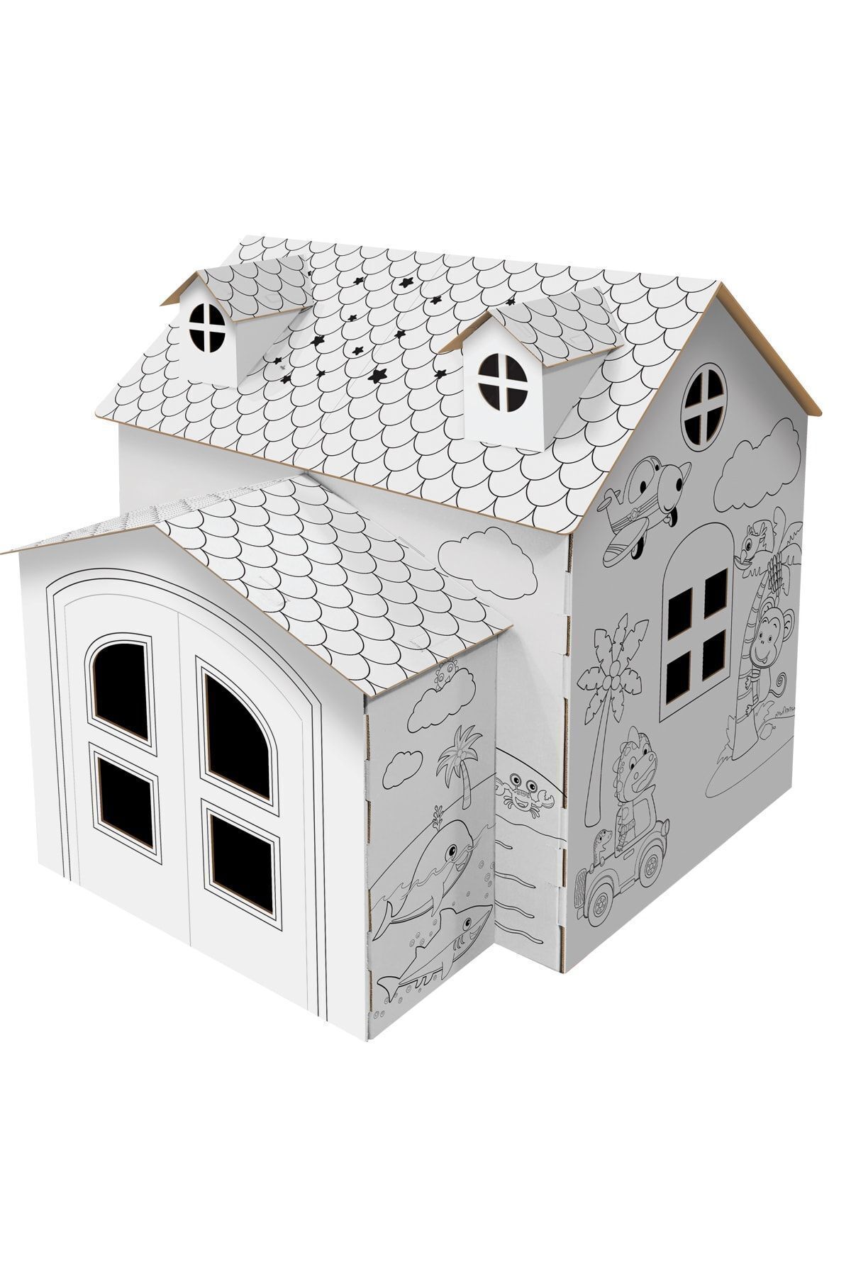 Arnas Toys 3 Boyutlu Büyük Karton Çocuk Oyun Evi - Boyama Evi fotoğrafı 2 (önizleme)