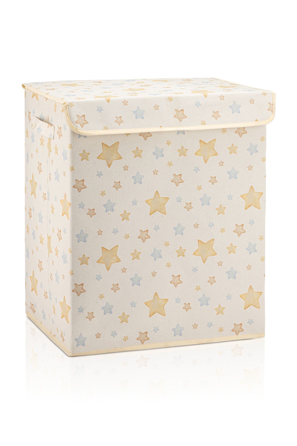 PH Prendi Home Yıldız Desenli Çok Amaçlı Kapaklı Oyuncak Çamaşır Saklama Kutusu Katlanabilir Düzenleyici 30x40x50 fotoğrafı 2 (önizleme)