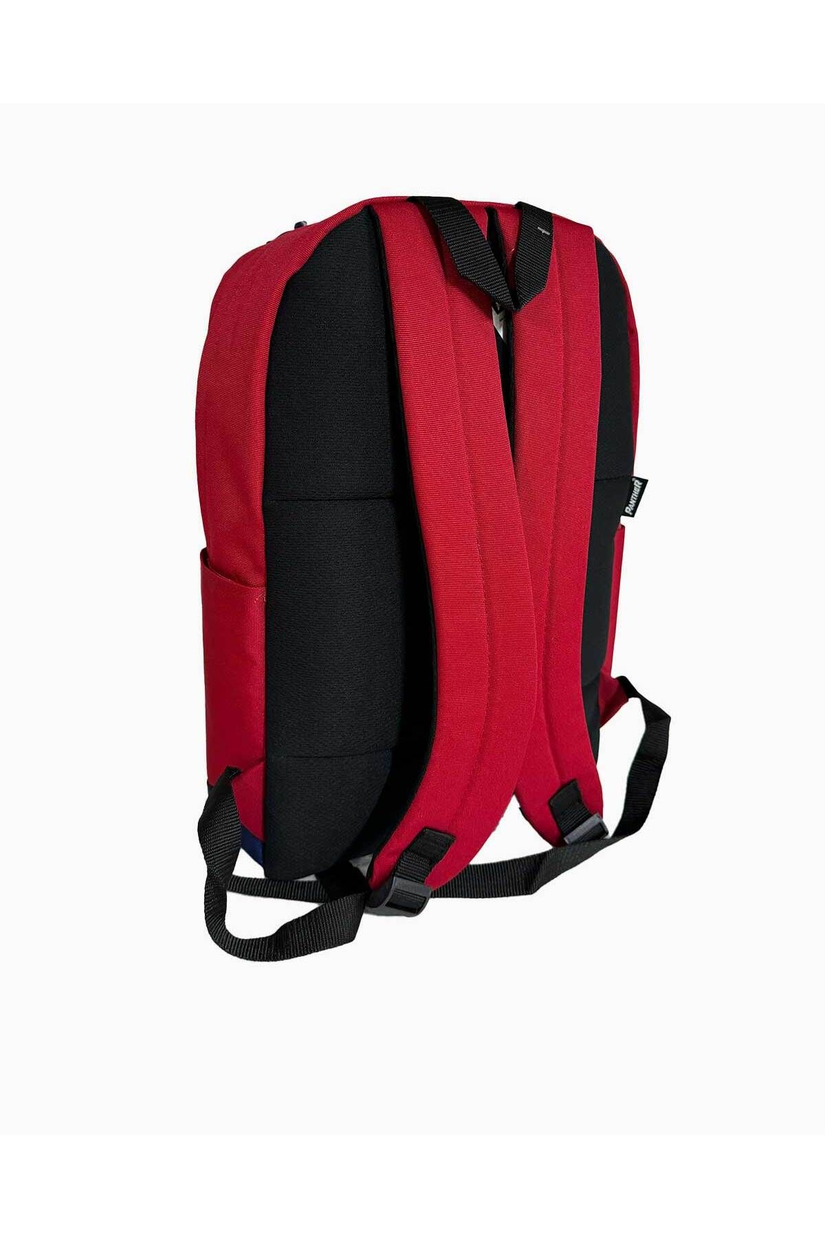 Panther-School Bag - Red - Plain 3