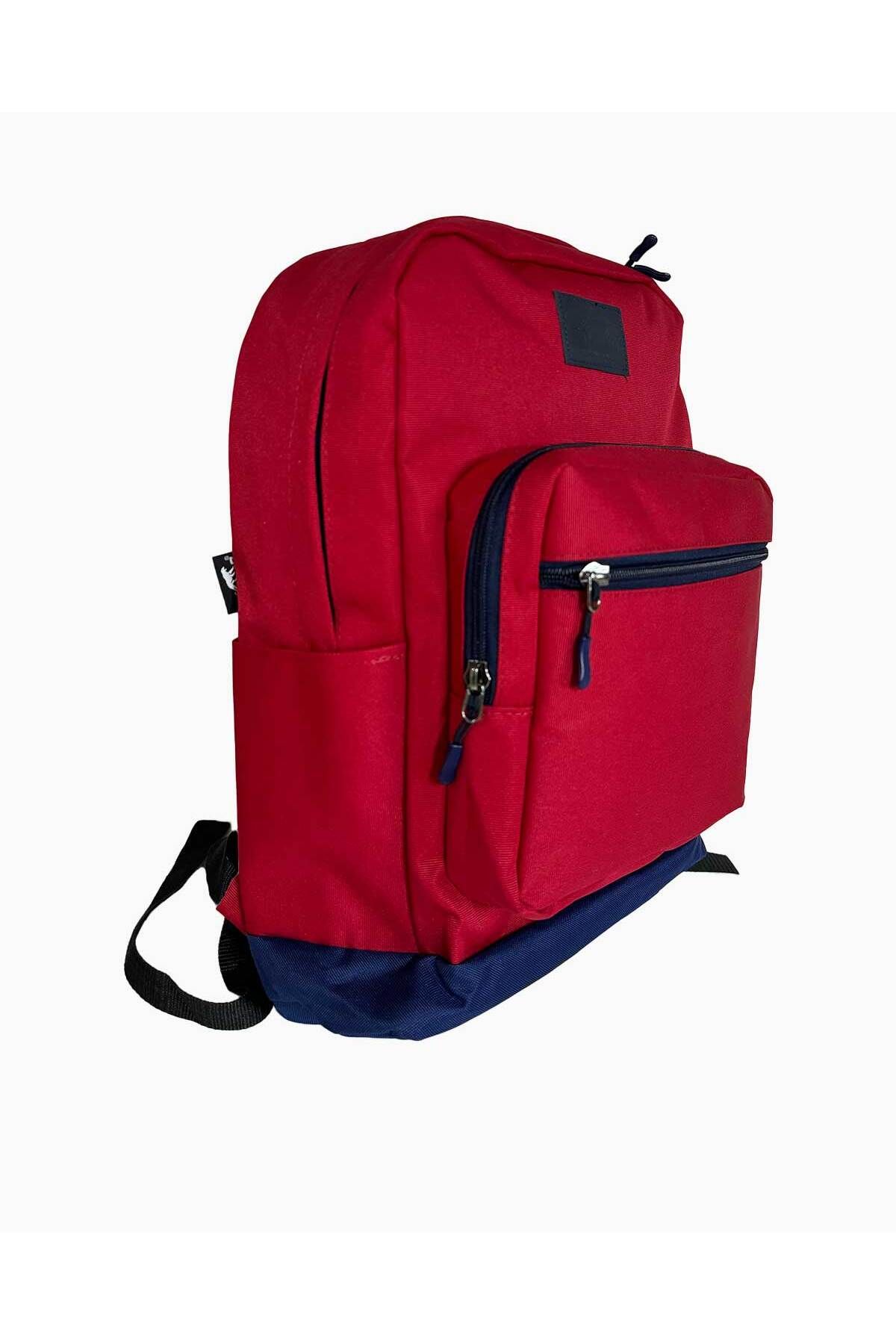 Panther-School Bag - Red - Plain 2