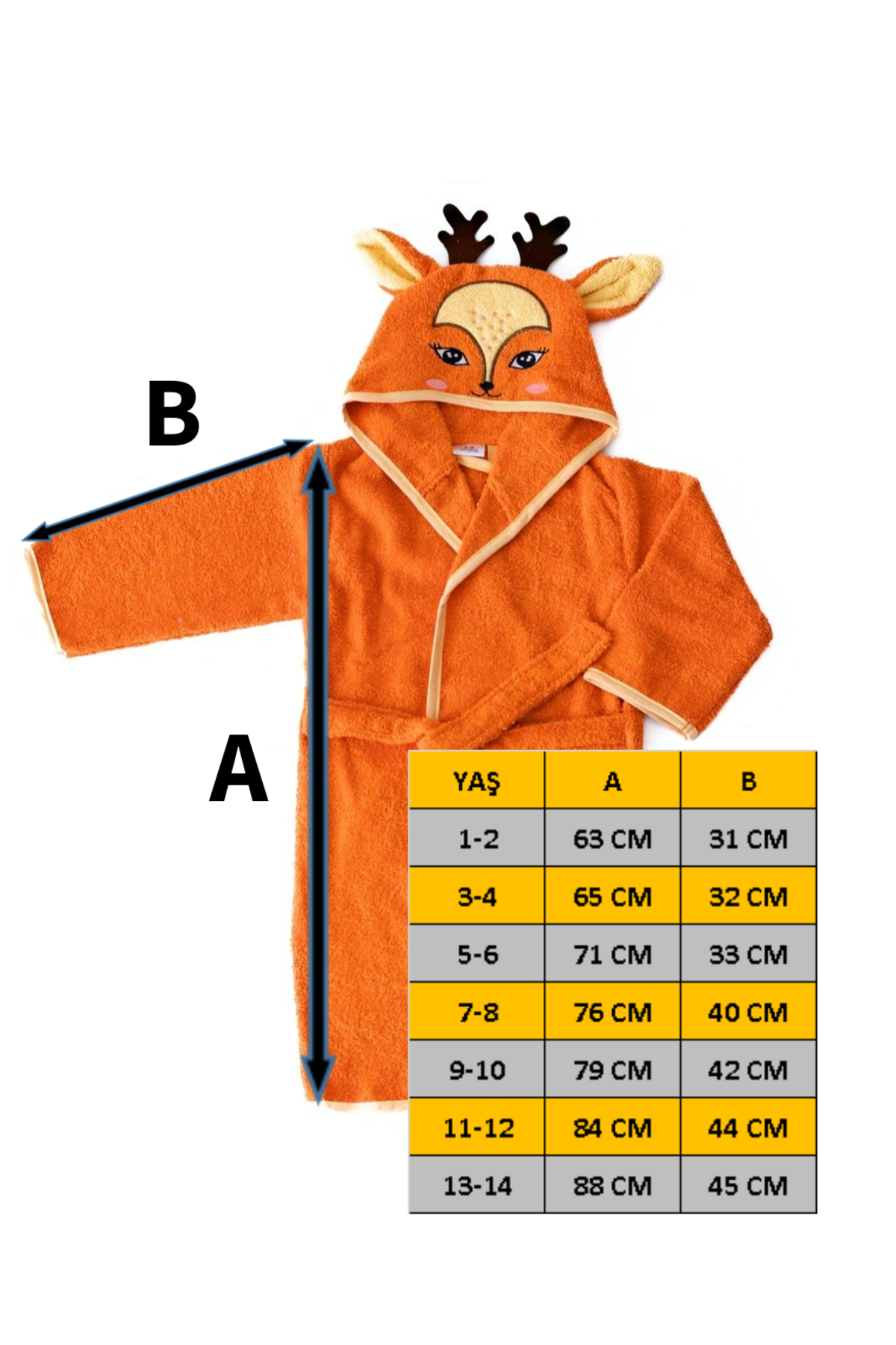 zenginhome Kapüşonlu Çocuk Bornozu,pamuklu,kulaklı,hayvan Figürlü fotoğrafı 7 (önizleme)