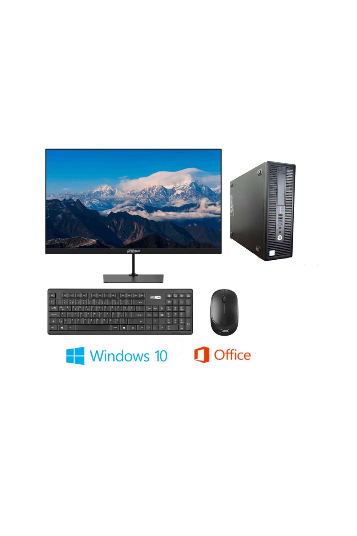 HP EliteDesk 800 İ5 4.Gen 8GB RAM 240 GB SSD 23.8" Windows ve Office Kurulu Hazır Ofis Bilgisayarı