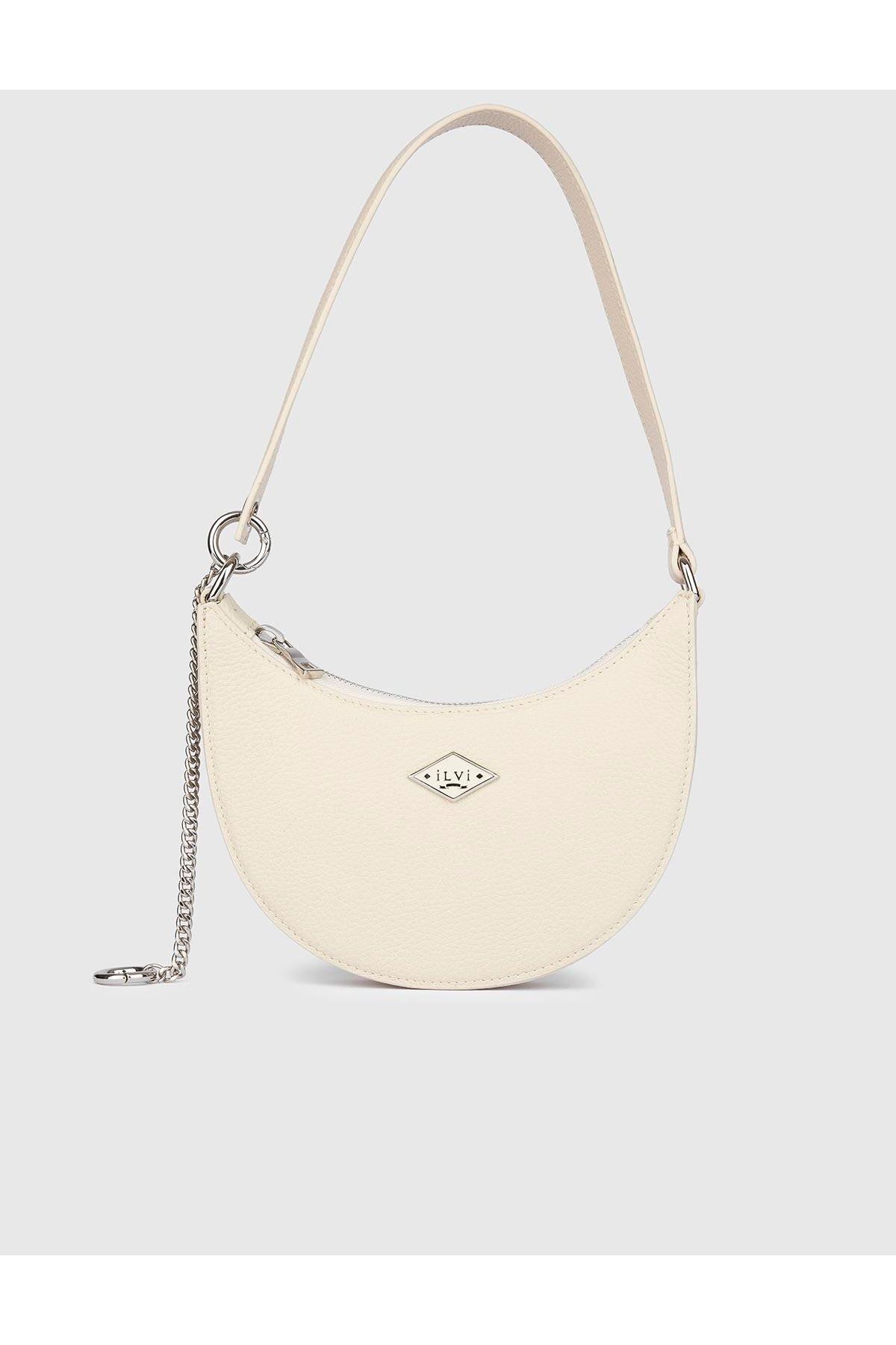 İLVİ-Sindire Women's Shoulder Bag Cream Float Leather 3