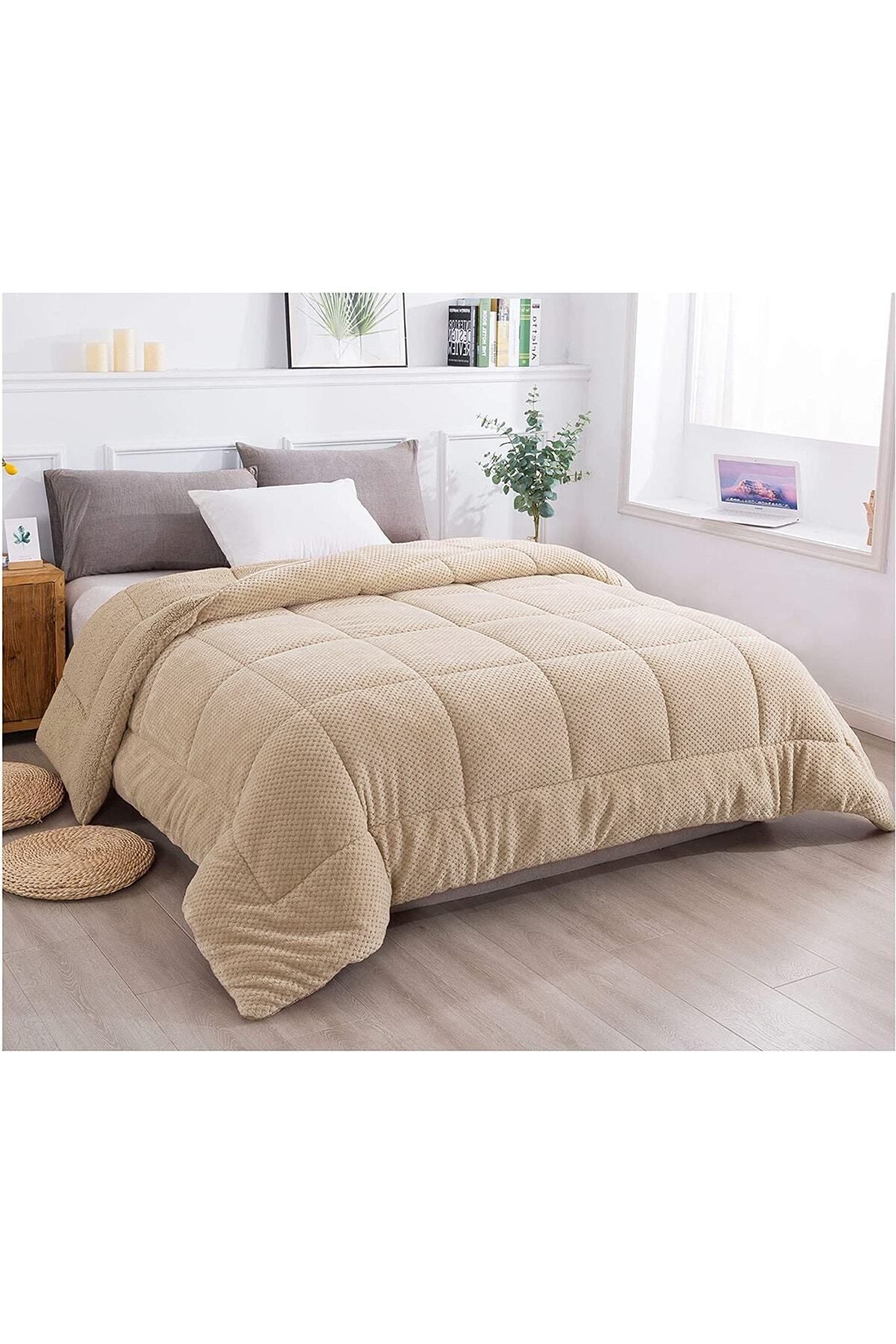 Evlen Home Collection-Капучино Бежово Ултра Меко - Двустранно Уелсофт Плюшено, Завивка, Переща се 160x220 6