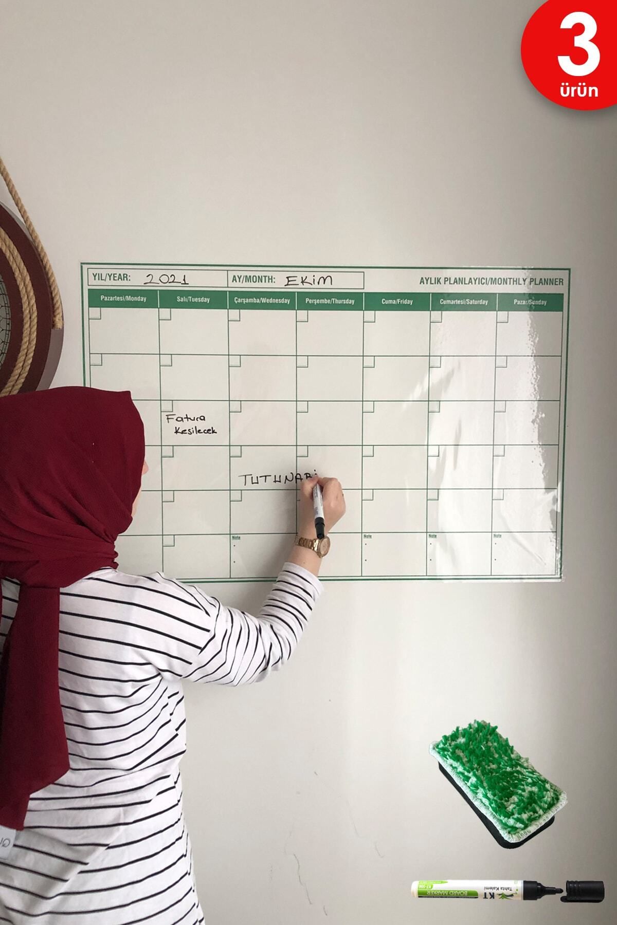 Tutunabilir Kağıt Planlayıcı Statik Akıllı Kağıt Planner Sticker Yazı Tahtası Takvim Aylık Monthly Set