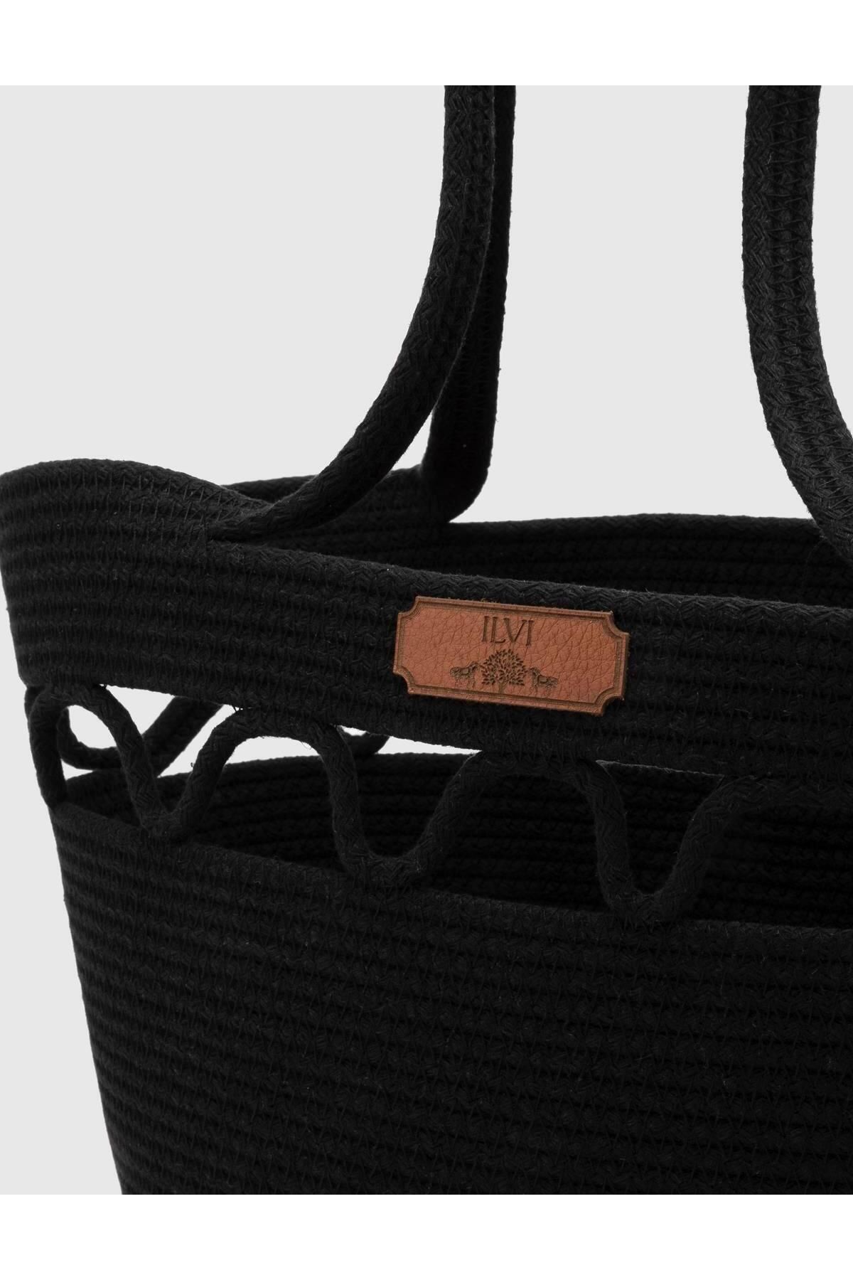 İLVİ-Black Marcela Women's Beach Bag 2