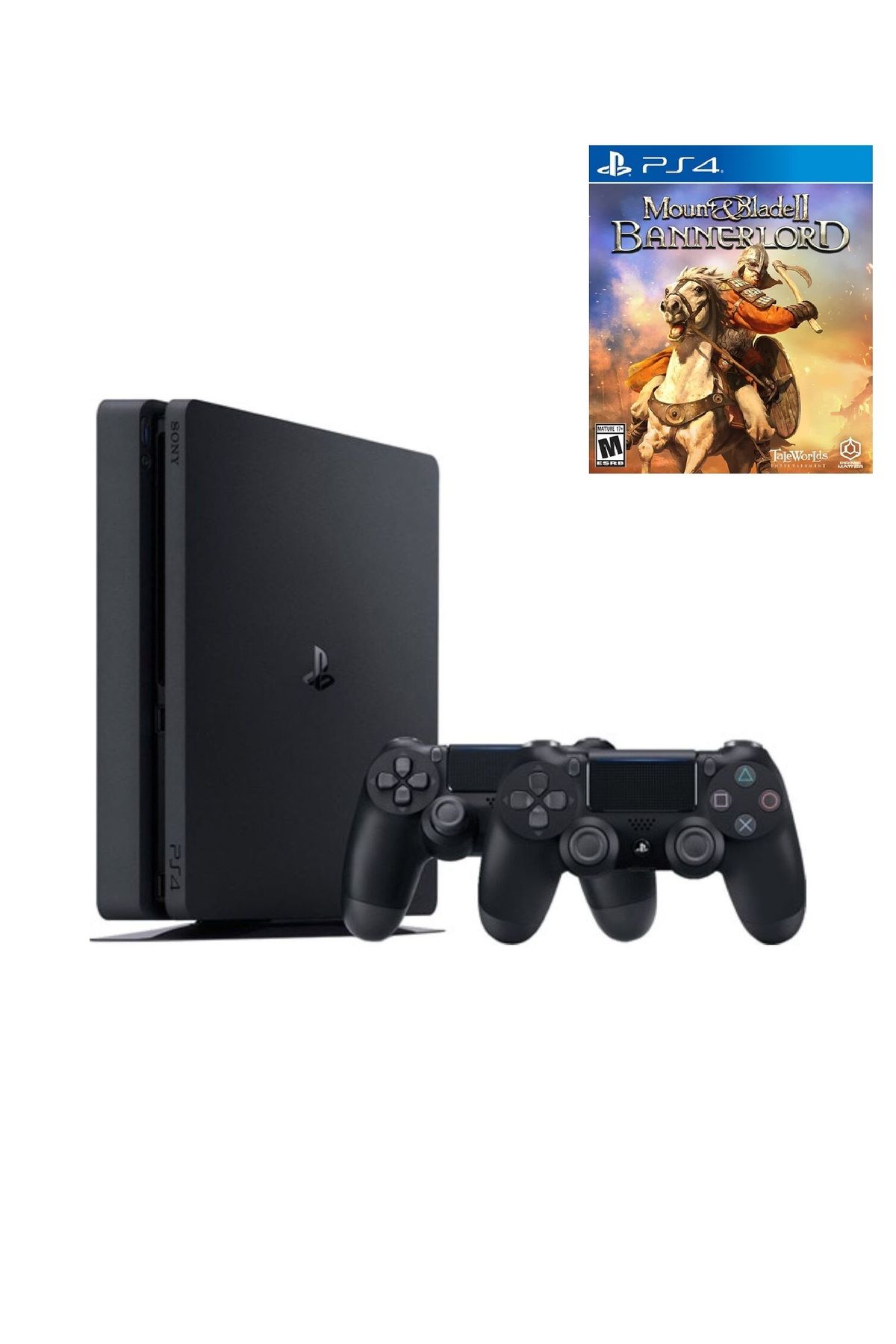 Sony Ps4 1 Tb Slim Kasa+ Bannerlord 2 + 2 Adet V2 Kol Teşhir Ürün 12 Ay Garanti