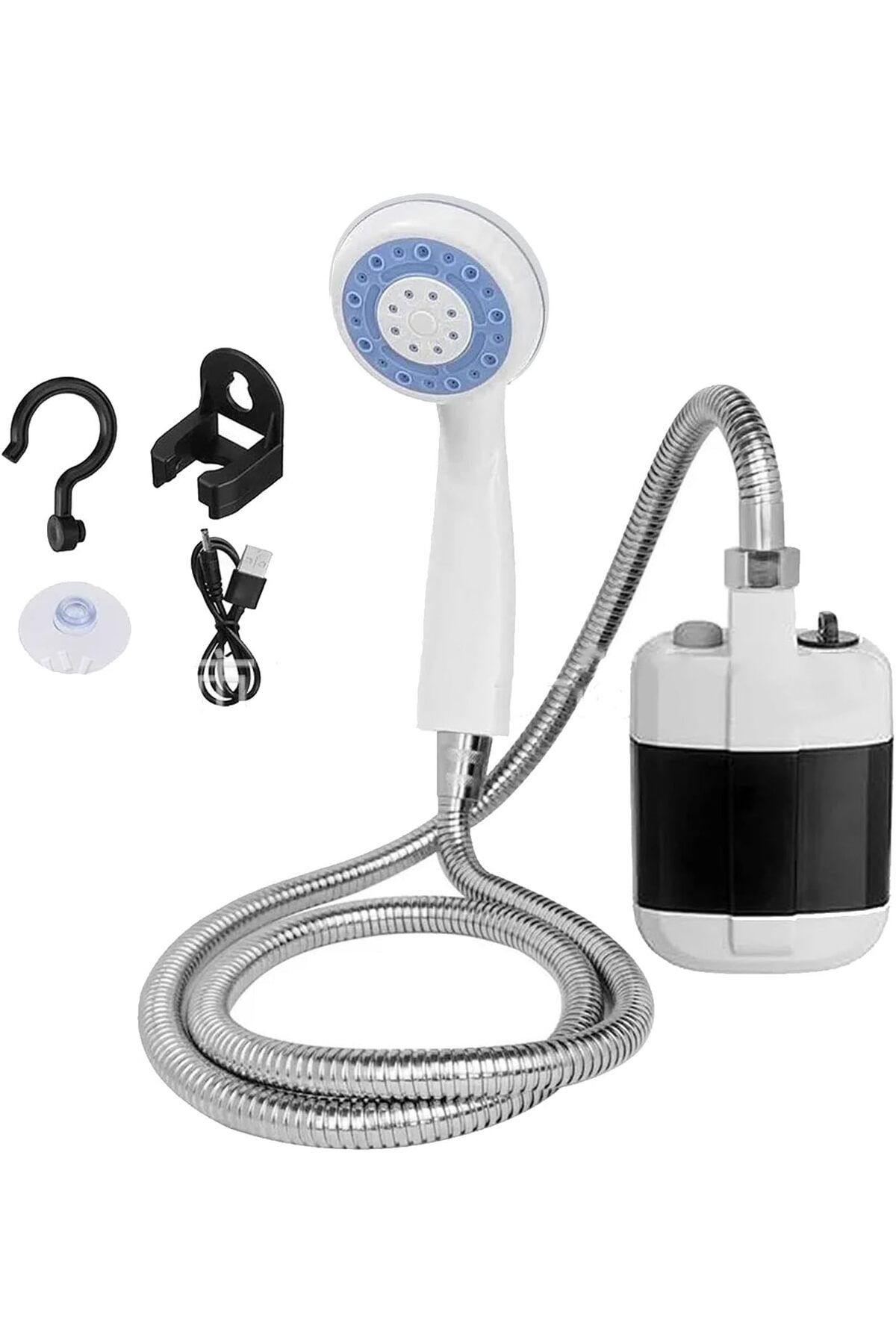 STOREMAX ysstorex Taşınabilir Şarjlı Seyyar Duş Seti ( Pompa - Hortum - Duş Başlığı ) StarColxlect