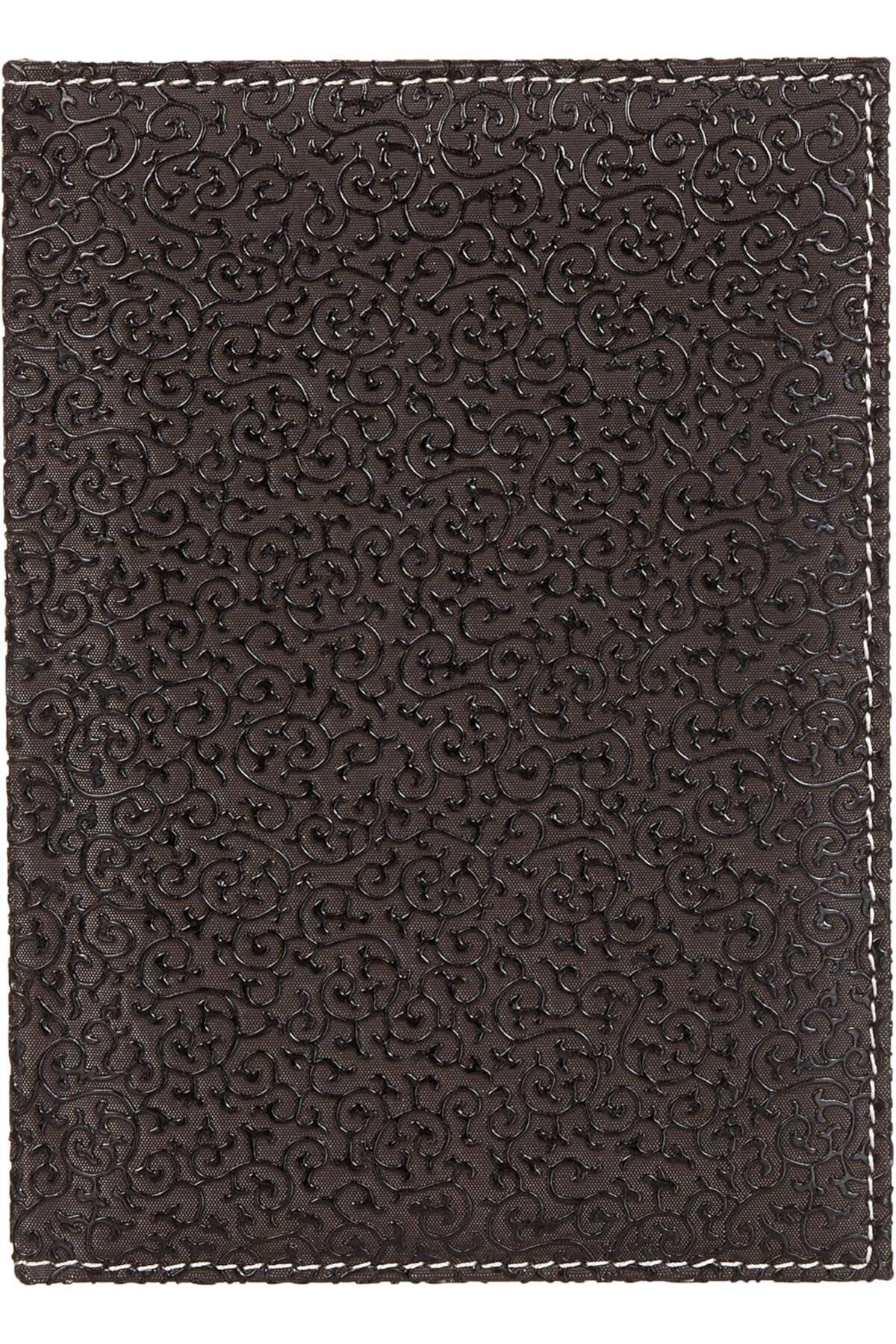STOREMAX cmllashop 4813 Defter 14x20 Cm. Kareli 160 Yapraklı Suni Deri Hilton Desen Kapaklı Kahverengi, K