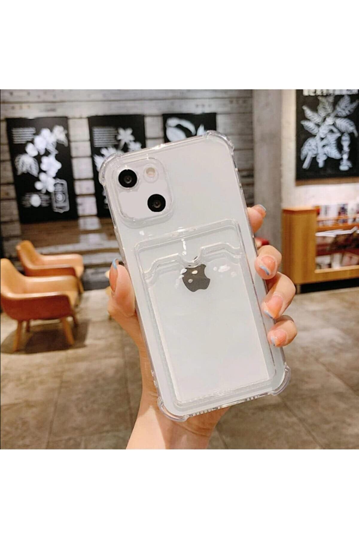 STOREMAX htpshopmx GİYİM & AKSESUAR İphone 14 Plus (6.7) İnç Şeffaf Kartlıklı Antishock Darbeye Dayan