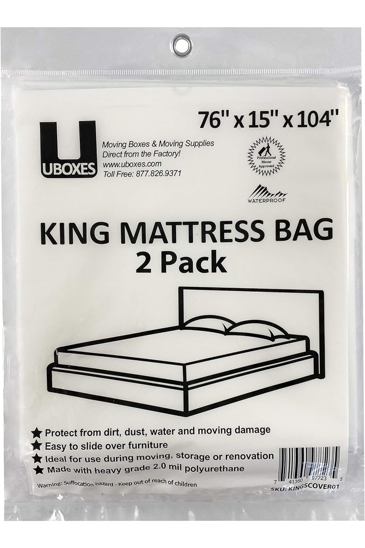 STOREMAX htpshopmx King Yatak Poli Kılıfları, 76 x 15 x 104 inç, 2'li Paket str http 1092444