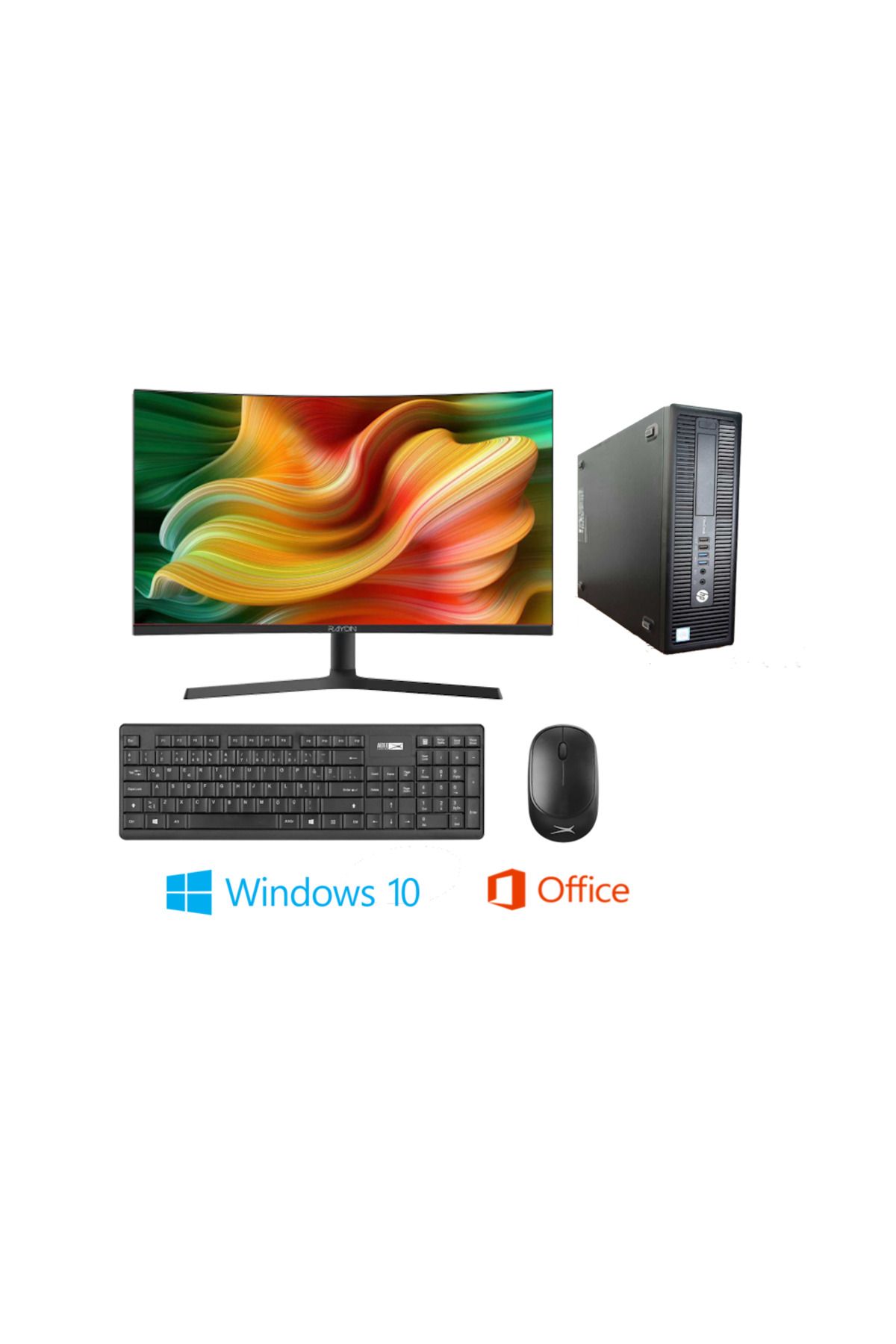 HP EliteDesk 800 İ5 4.Gen 16GB RAM 1 TB SSD 32" Windows ve Office Kurulu Hazır Ofis Bilgisayarı