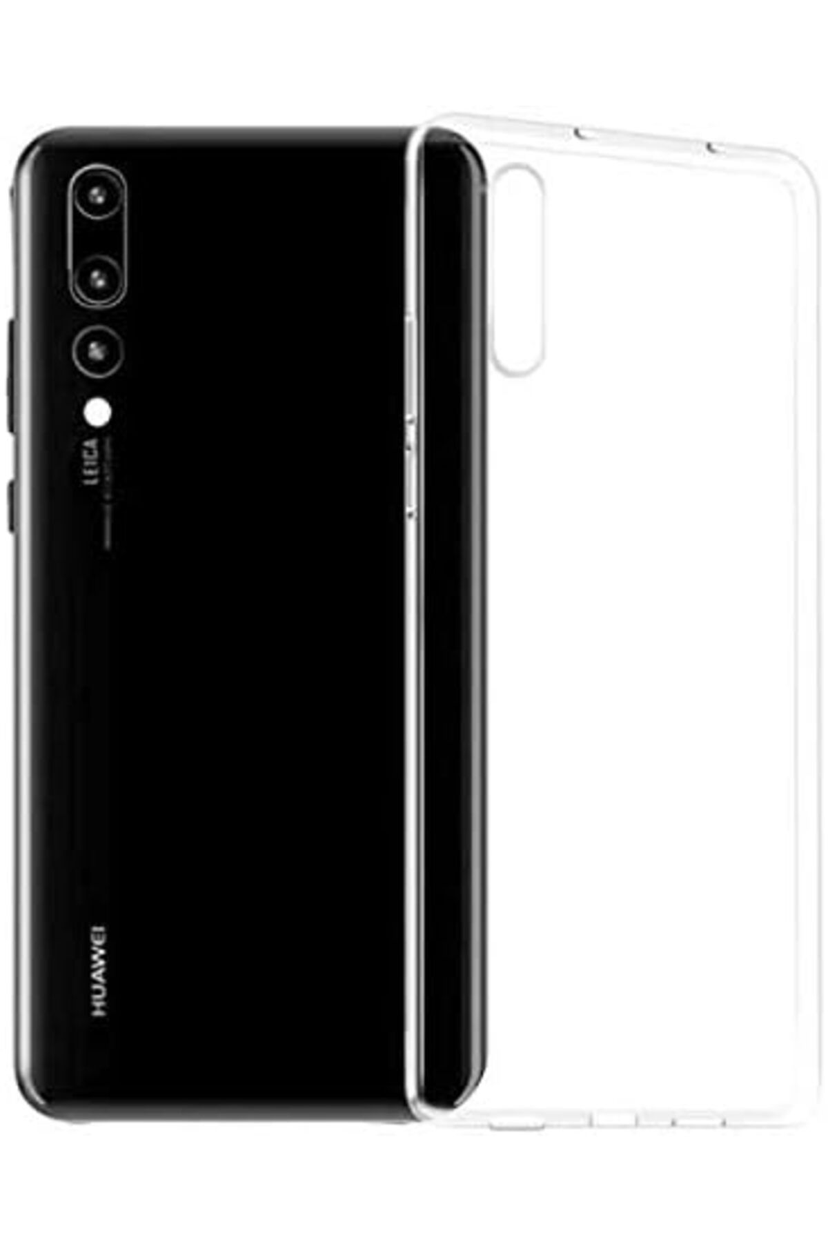 STOREMAX efshopx Huawei P20 Uyumlu Şeffaf Süper Silikon Kılıf New Desing 1002192