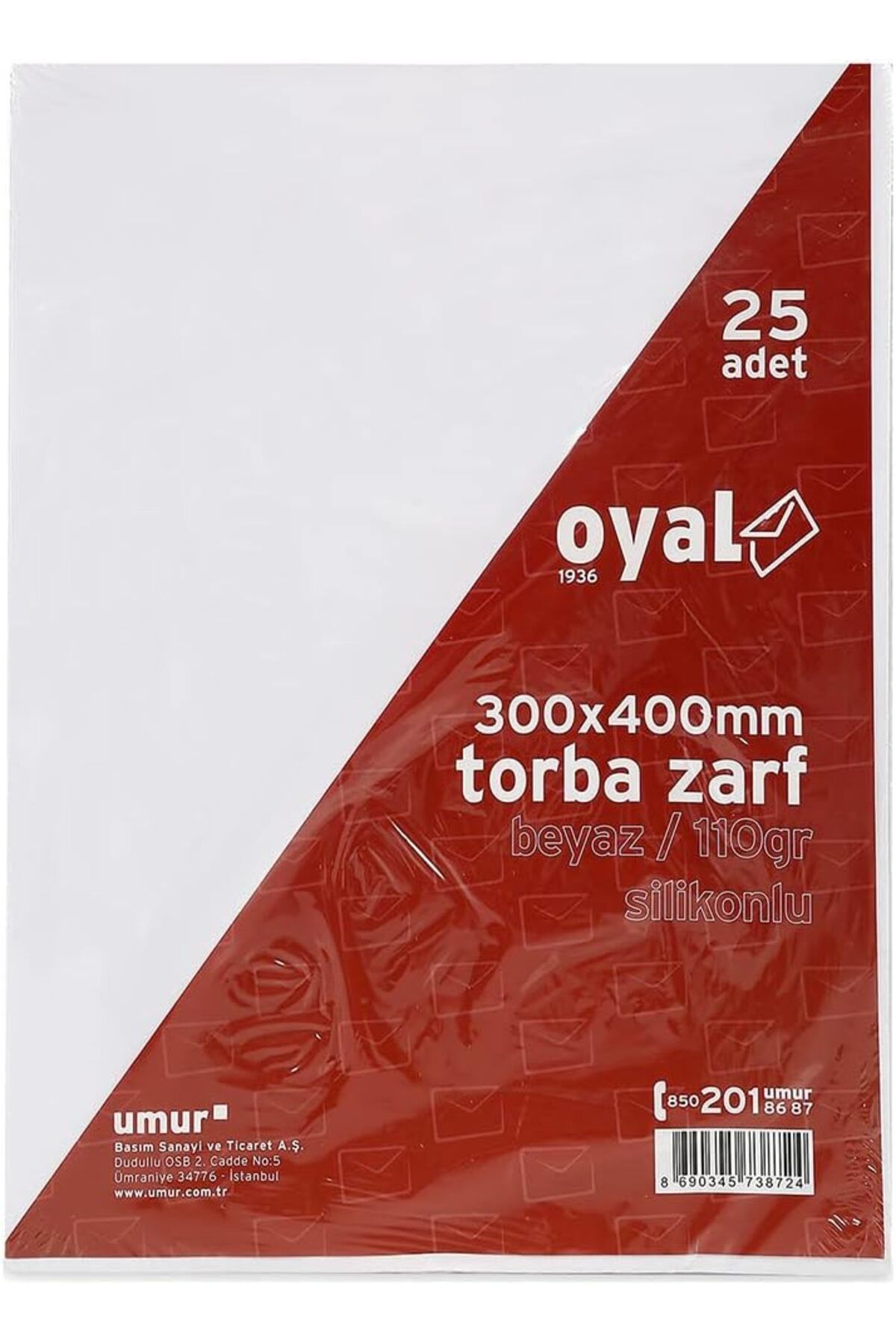 STOREMAX daliashops Torba Zarf f30X40Beyaz, 110 gr, Silikonlu, 25'li strshop 990396