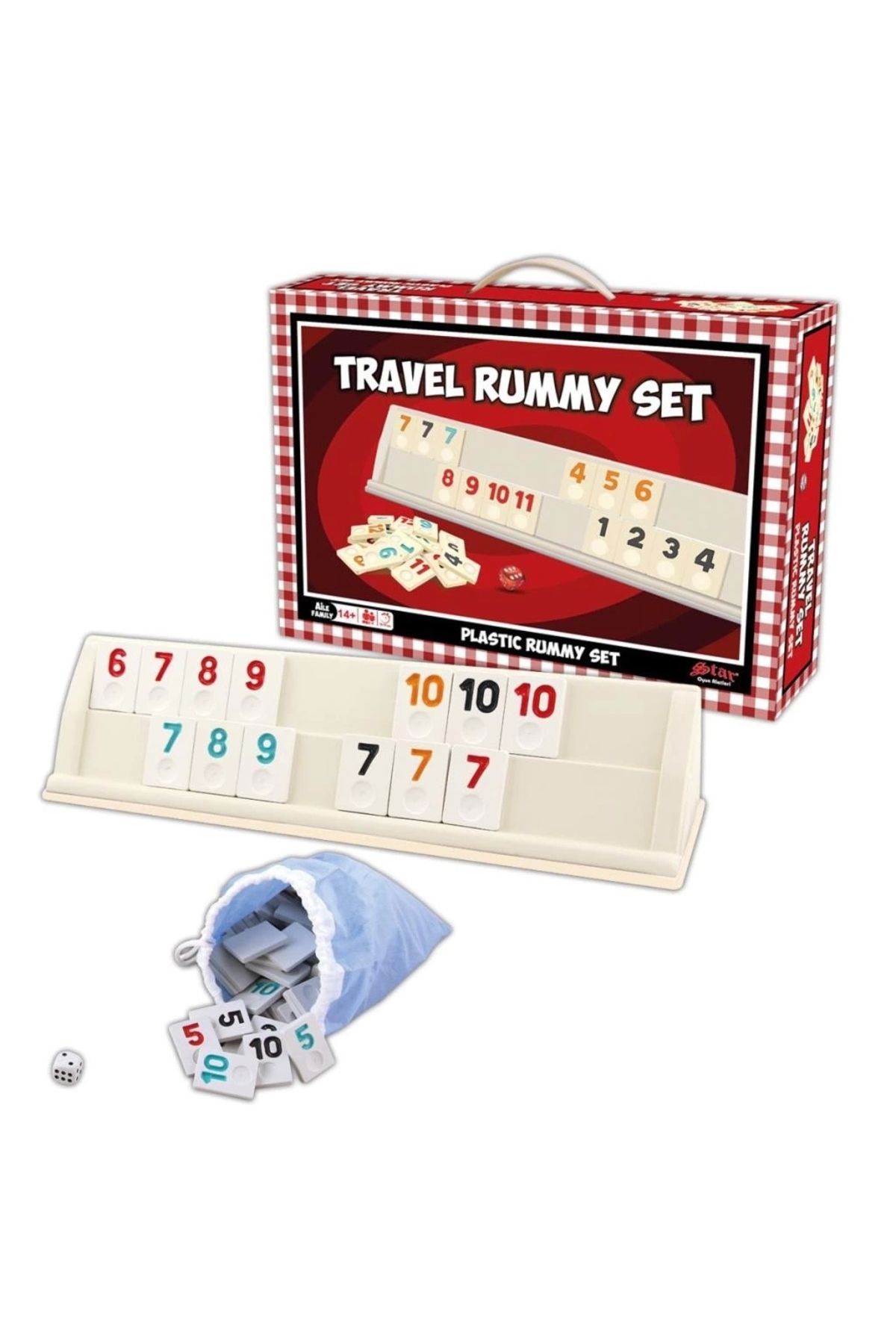 Basic Fun Çocuk 1010402 Travel Rummy Set ,Star okey